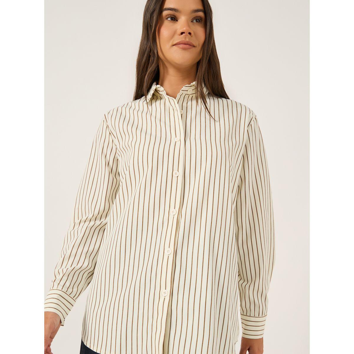 Styli Striped Spread Collar Regular Fit Shirt-women-clothing-shirtsandblouses-shirts-image-3