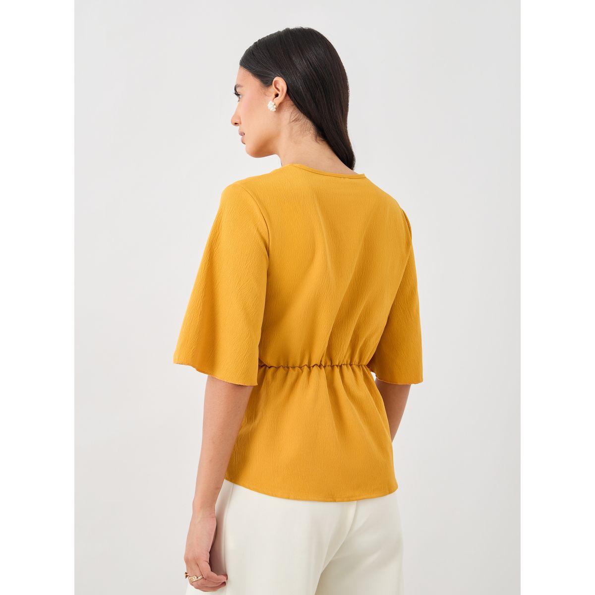 بلوزة سادة بتفاصيل أربطة على الخصر-women-clothing-shirtsandblouses-blouses-image-6