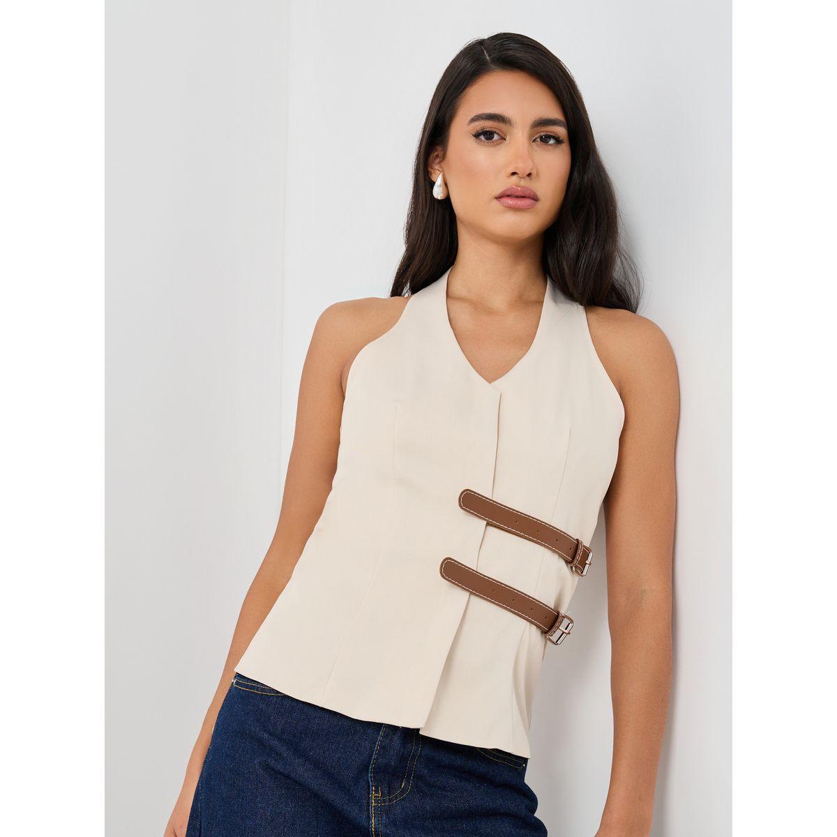 جيليه مزين بأحزمة بجلد صناعي-women-clothing-coatsandjackets-waistcoats-image-1
