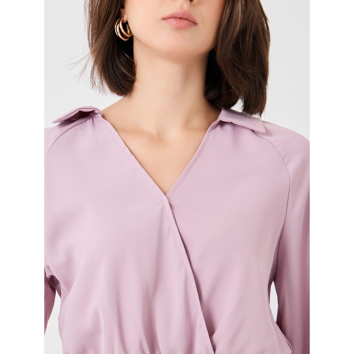 Styli Cuffed Long Sleeve Collared Wrap Blouse-women-clothing-shirtsandblouses-blouses-image-4