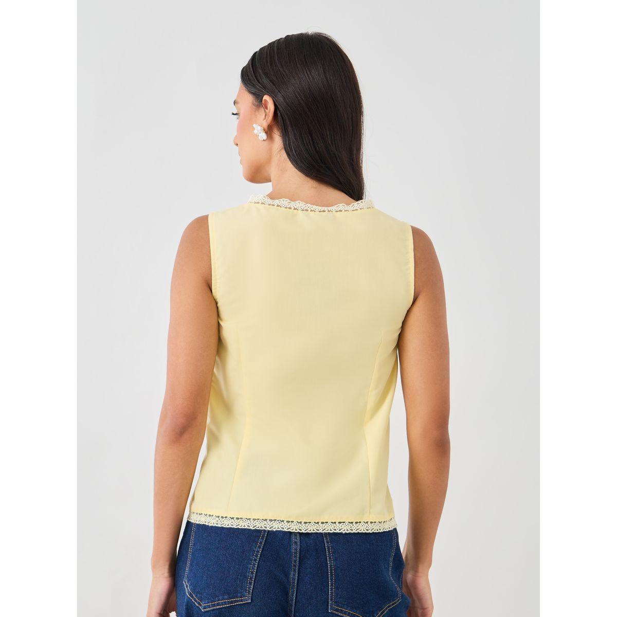 بلوزة بتفاصيل دانتيل مع ياقة مربعة-women-clothing-shirtsandblouses-blouses-image-5