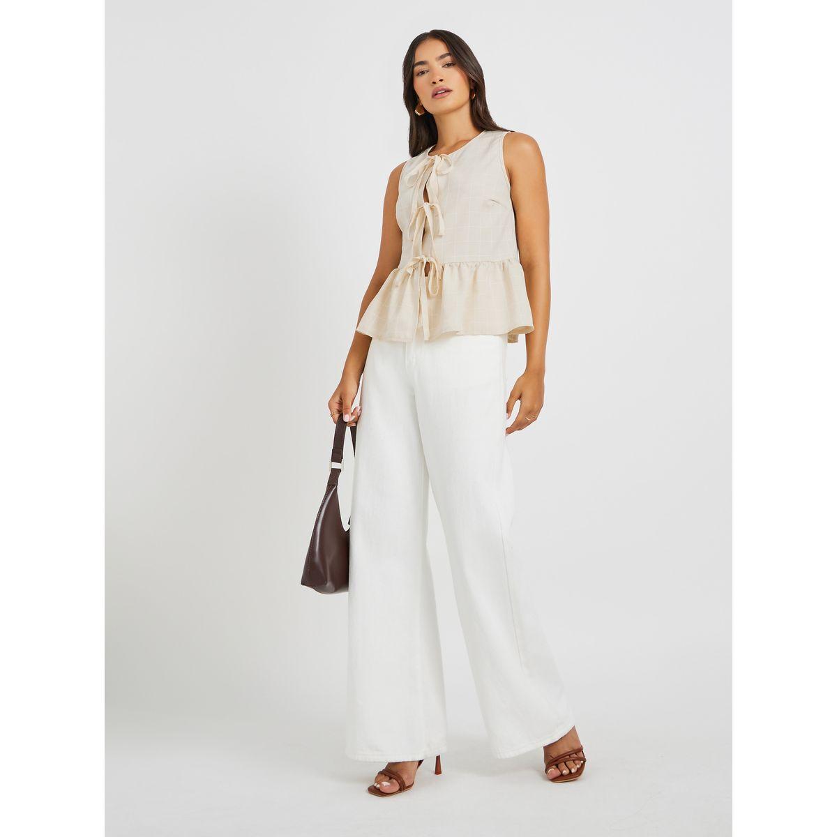 بلوزة بلا أكمام بطبعة مربعات وأربطة-women-clothing-shirtsandblouses-blouses-image-3
