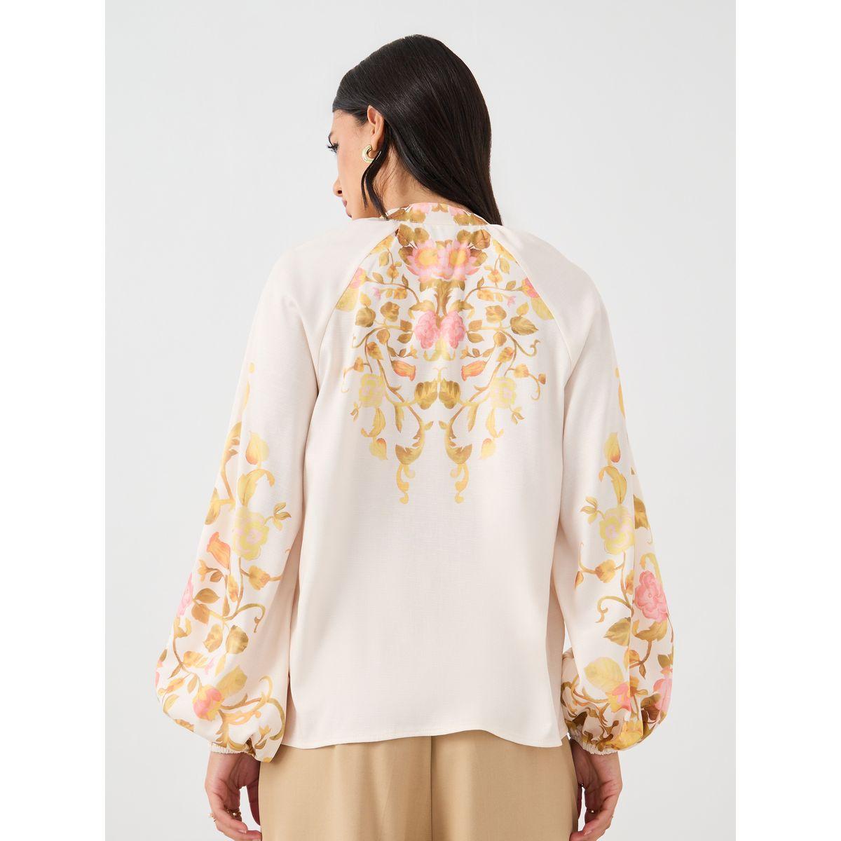 Styli Floral Print Balloon Sleeve Buttoned Shirt-women-clothing-shirtsandblouses-shirts-image-5