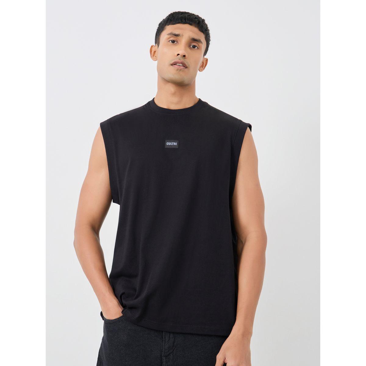 تيشيرت كت منسوج مزين بشارة-men-clothing-tshirtsandpolos-tshirts-image-3
