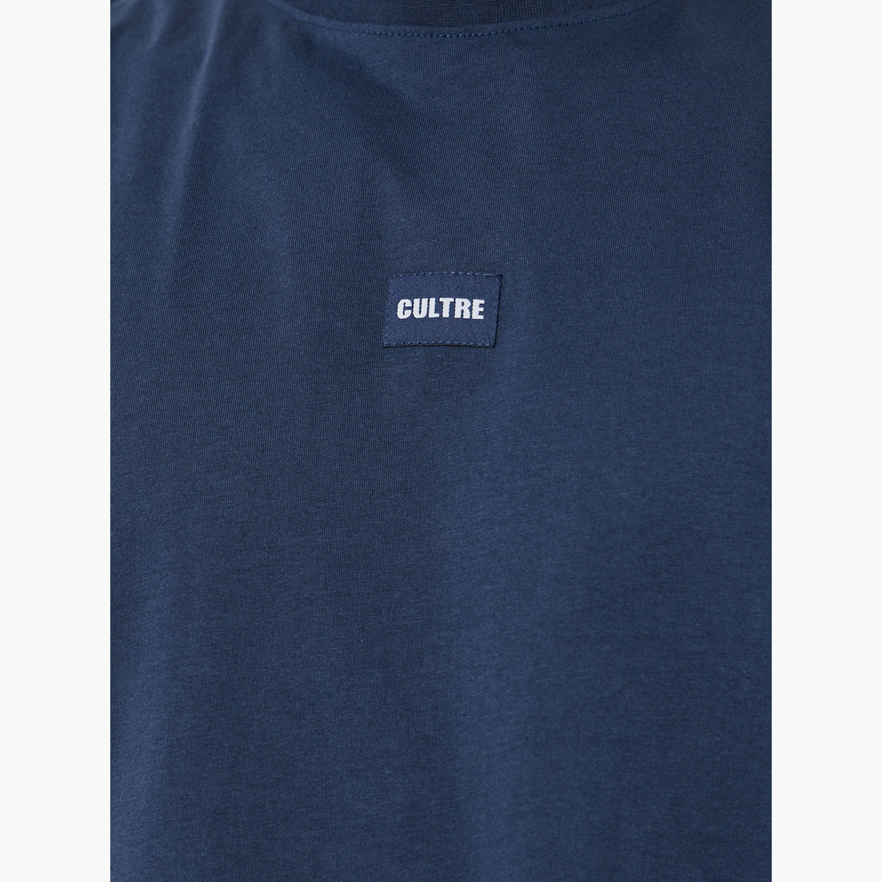 بلوزة رجالي بدون أكمام بلون كحلي مع رقعة منسوجة-men-clothing-tshirtsandpolos-tshirts-image-5