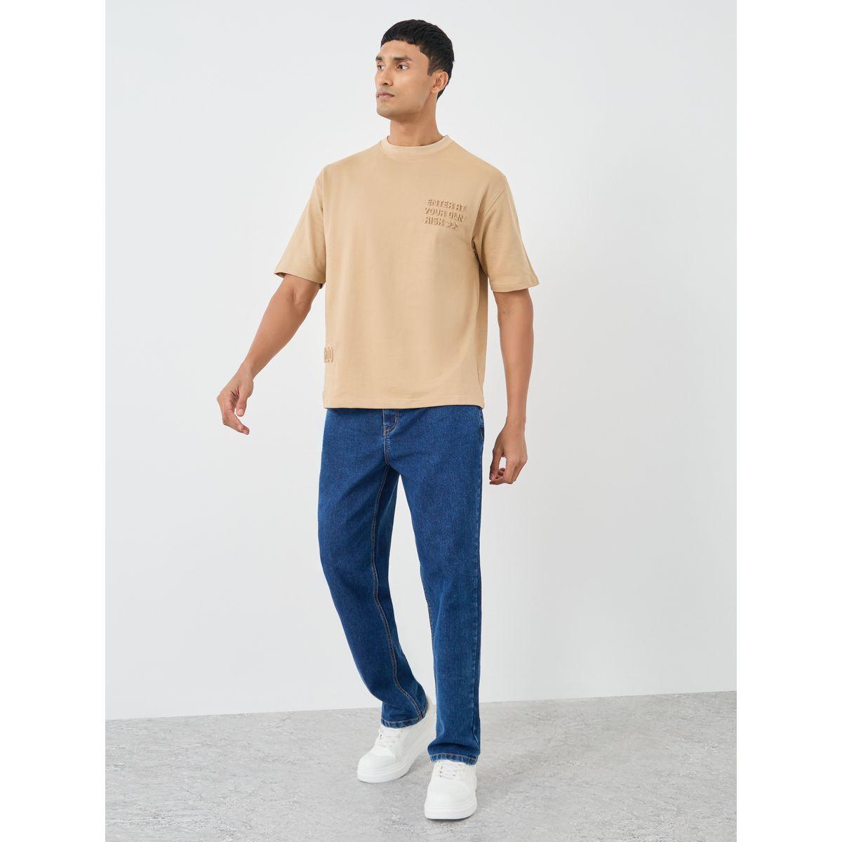 Styli Embossed Print Terry Oversized T-Shirt-men-clothing-tshirtsandpolos-tshirts-image-2