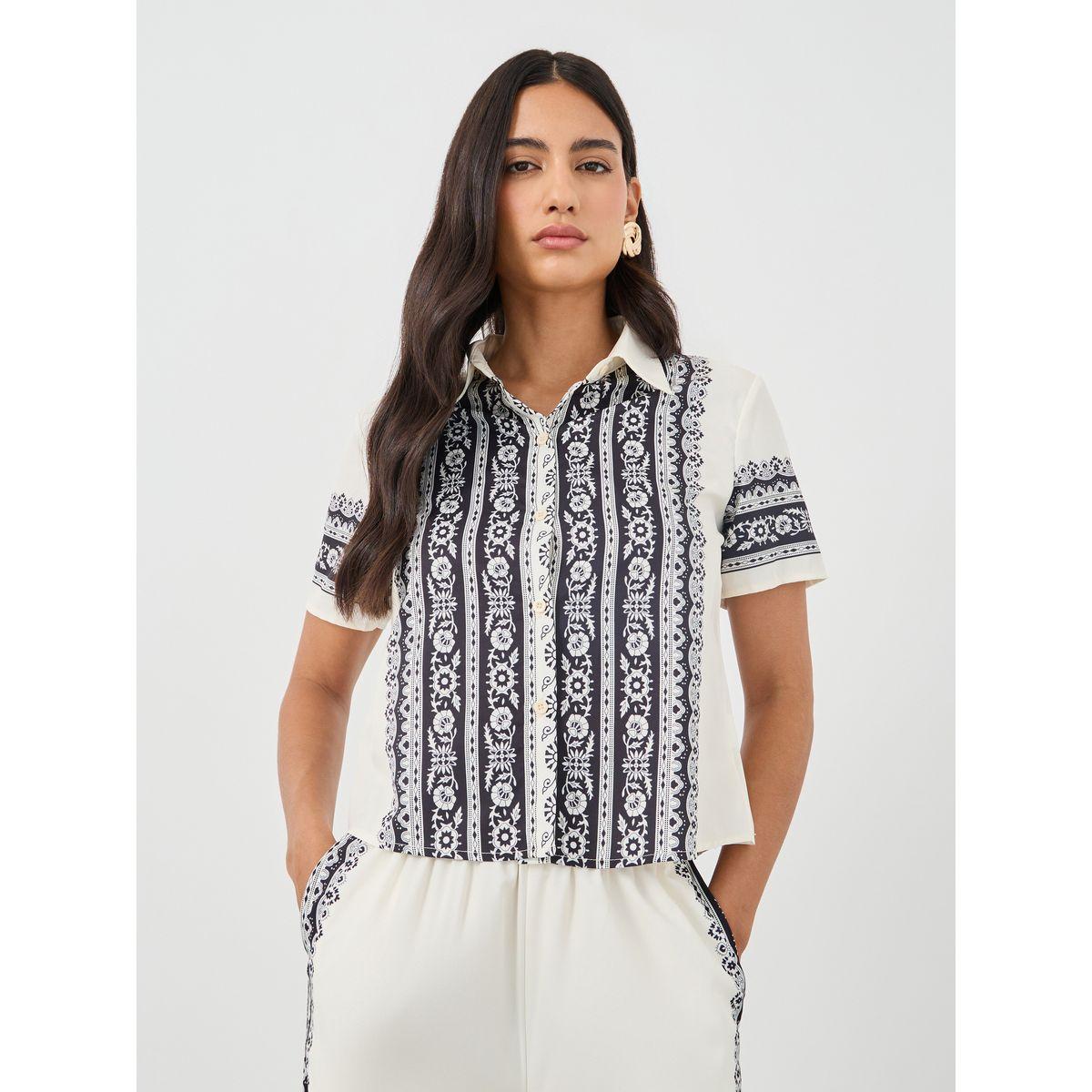 Styli Printed Buttoned Shirt and Pants Co-Ords-women-clothing-coordsets-image-3