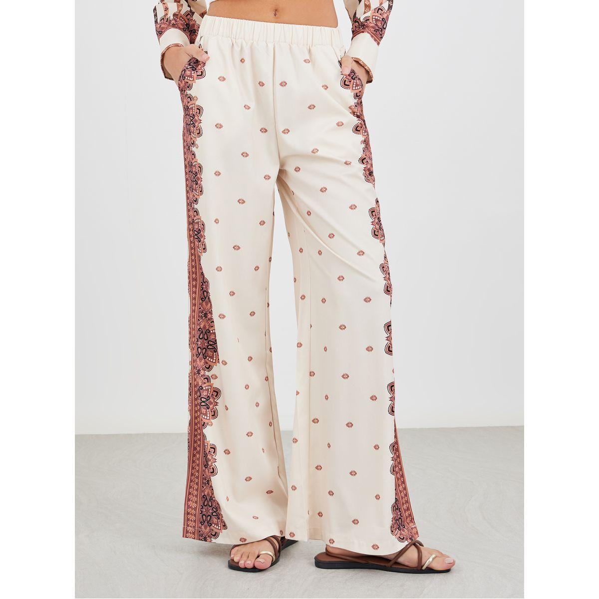 Styli Printed Long Sleeve Shirt and Wide Leg Pants Co-Ords-women-clothing-coordsets-image-5