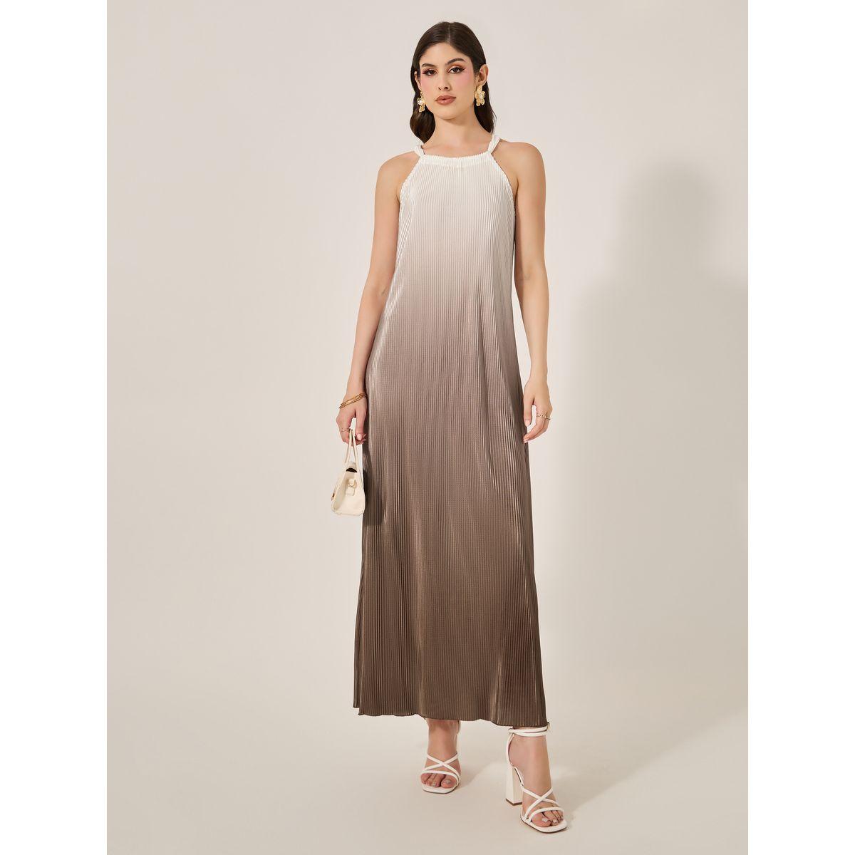 فستان طويل بلا أكمام مع ياقة هولتر-women-clothing-dresses-image-1