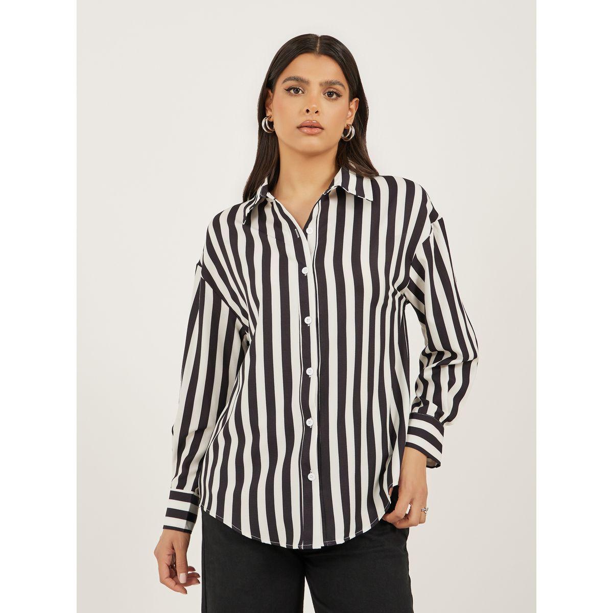 بلوزة بقصة عادية وأكمام طويلة-women-clothing-shirtsandblouses-shirts-image-2
