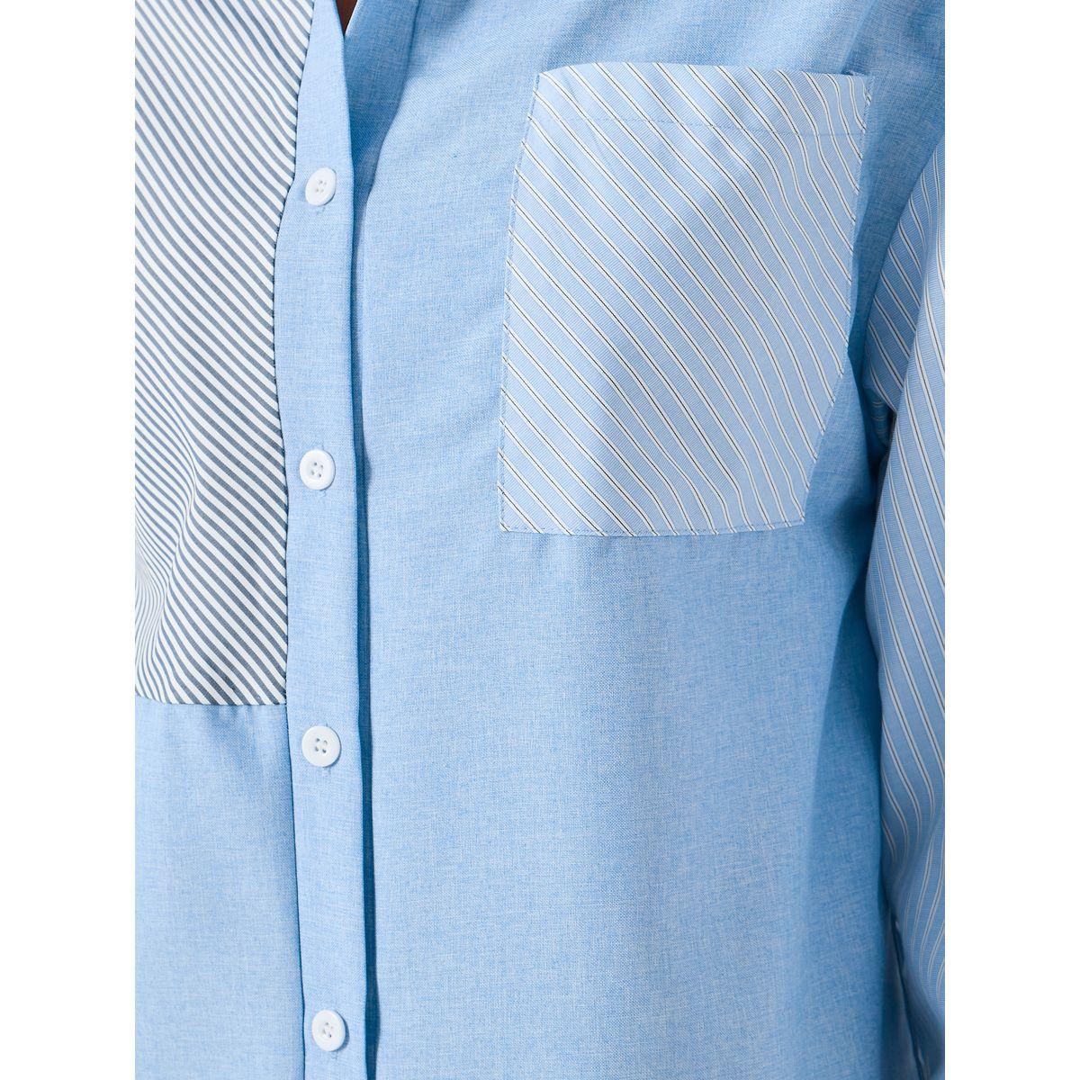 Styli Women Color Block Pocket Detail Oversized Shirt-women-clothing-shirtsandblouses-shirts-image-4