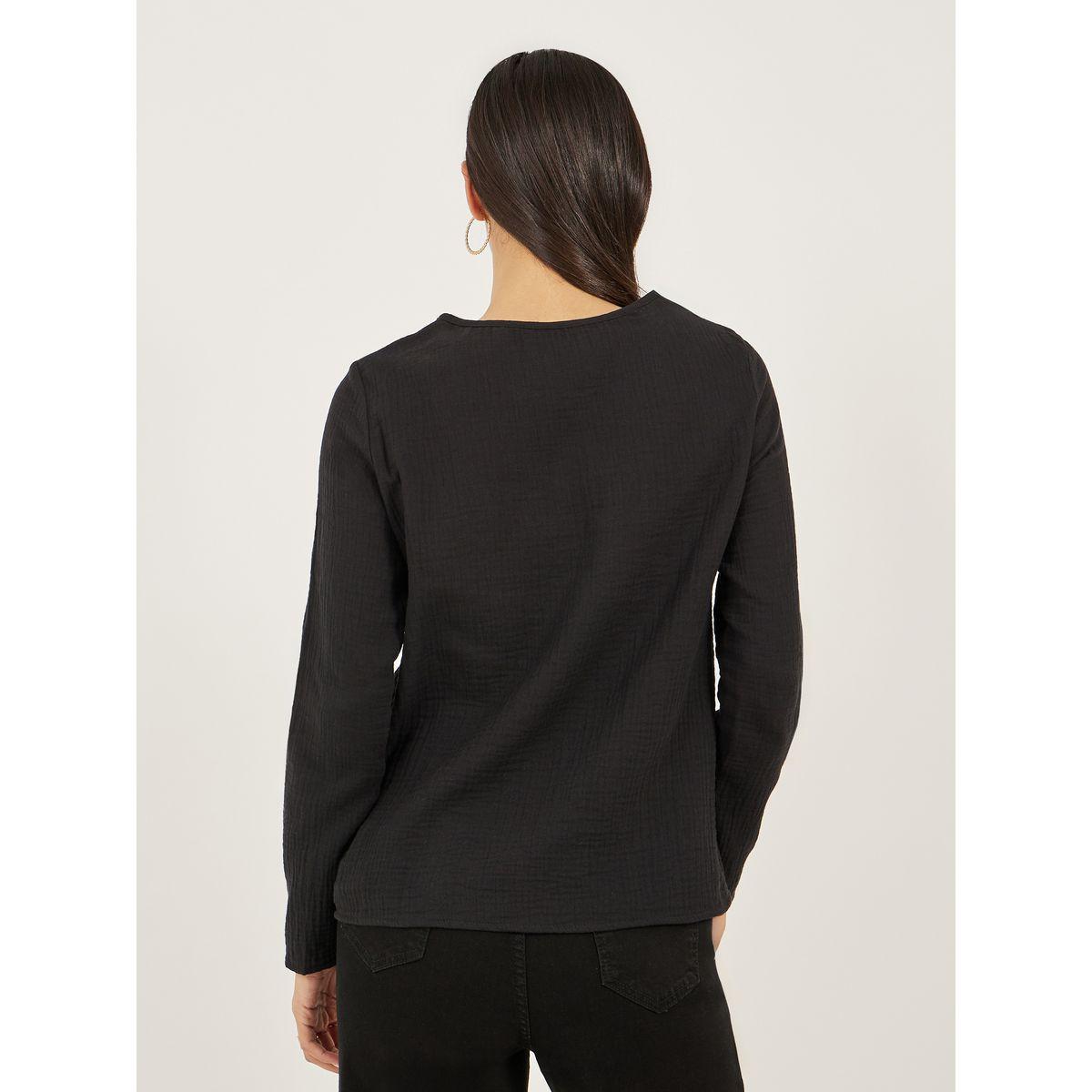 بلوزة سادة بأزرار غلق-women-clothing-shirtsandblouses-blouses-image-4