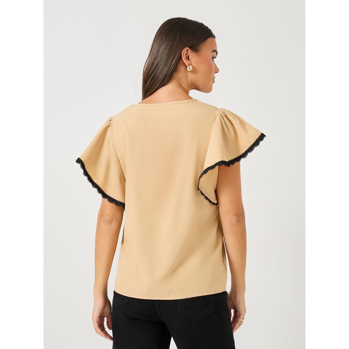 بلوزة بأكمام فلوانس وتفاصيل دانتيل-women-clothing-shirtsandblouses-blouses-image-5