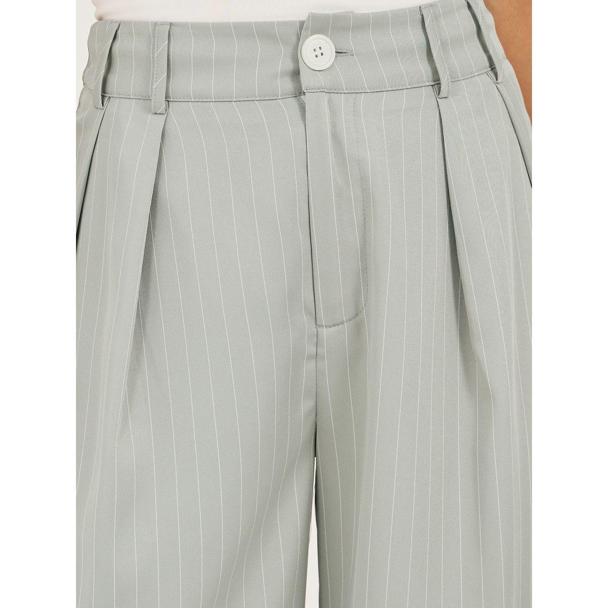 بنطال مخطط بأرجل واسعة-women-clothing-bottoms-trousers-image-3