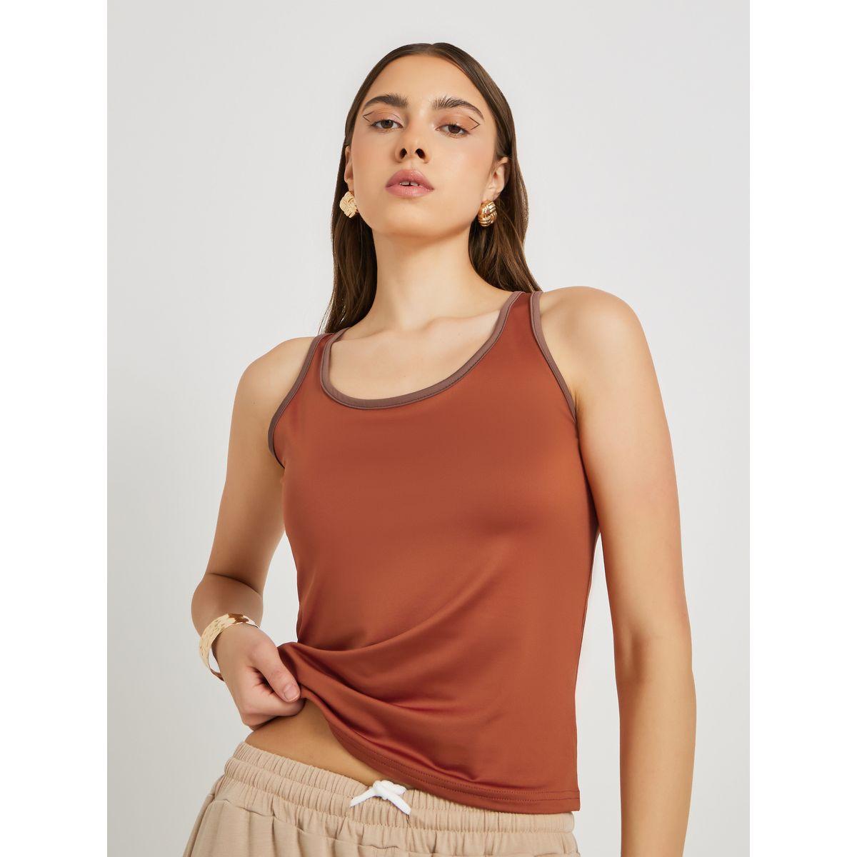 Styli Contrast Trim Sleeveless Cami T-Shirt-women-clothing-tshirts-image-3