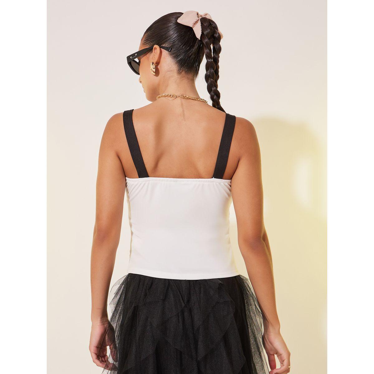 تيشيرت كامي بقصة عادية ونمط كتل الالوان-women-clothing-tshirts-image-4