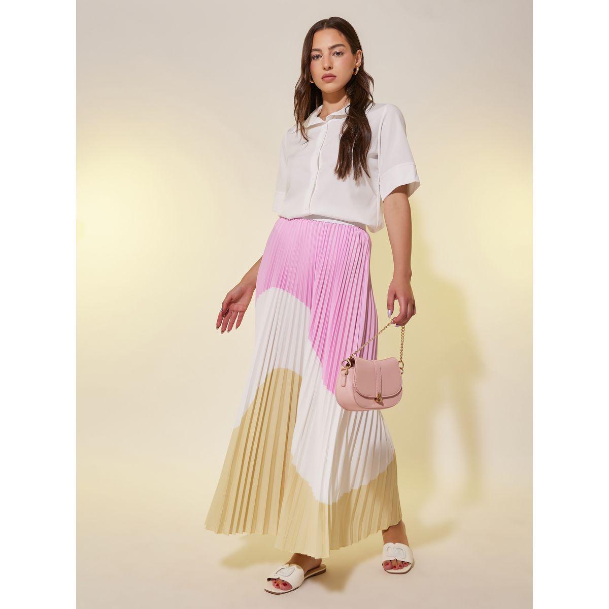 Styli Solid Slit Cuffed Short Sleeve Regular Fit Shirt-women-clothing-shirtsandblouses-shirts-image-3