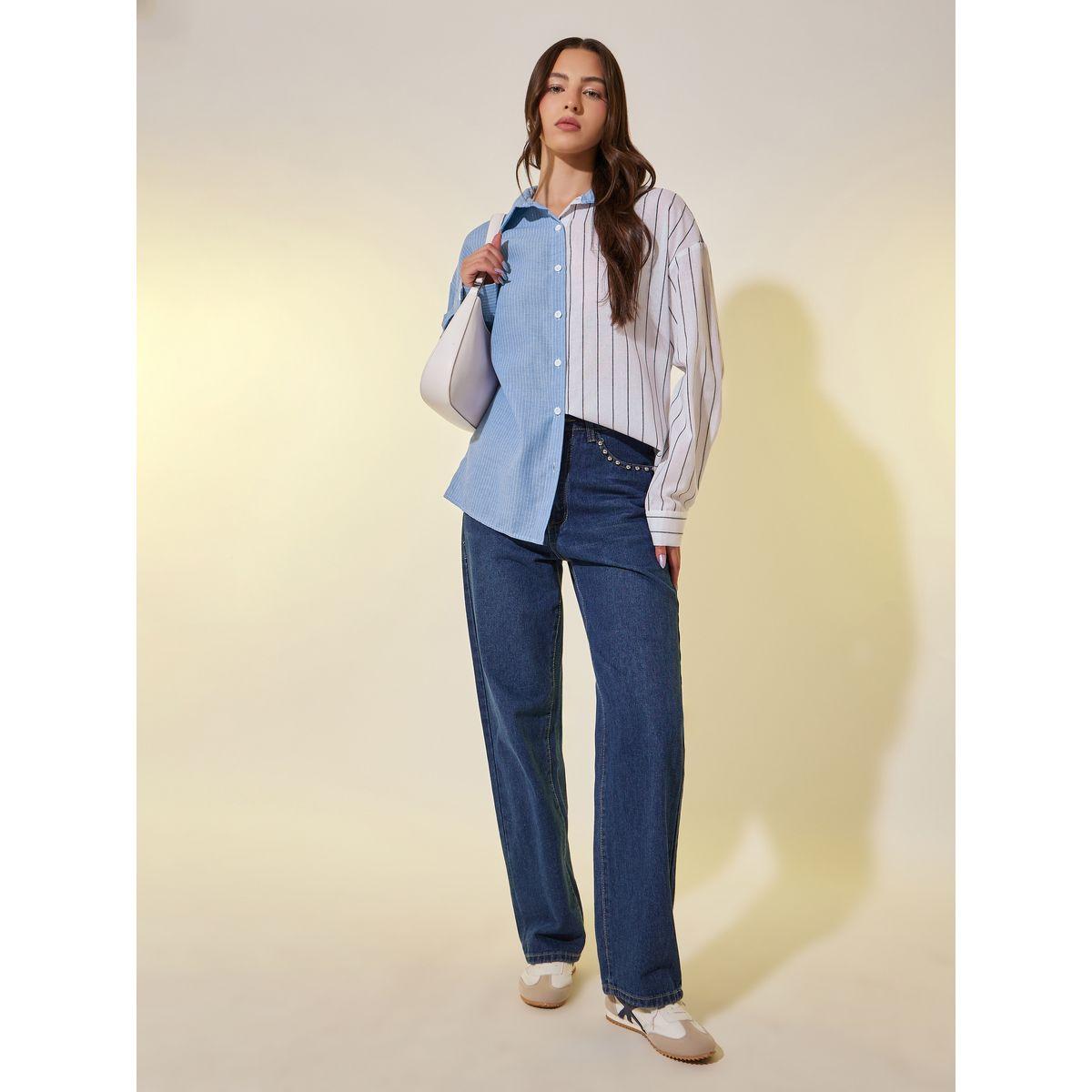 Styli Striped Long Sleeve Oversized Shirt-women-clothing-shirtsandblouses-shirts-image-2