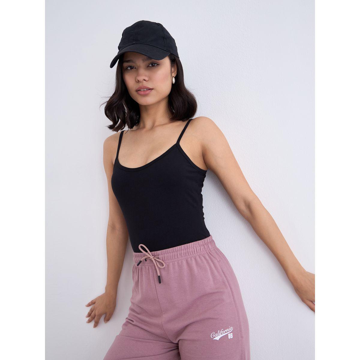 Styli Black Strappy Jersey Bodysuit-women-clothing-shirtsandblouses-blouses-image-1