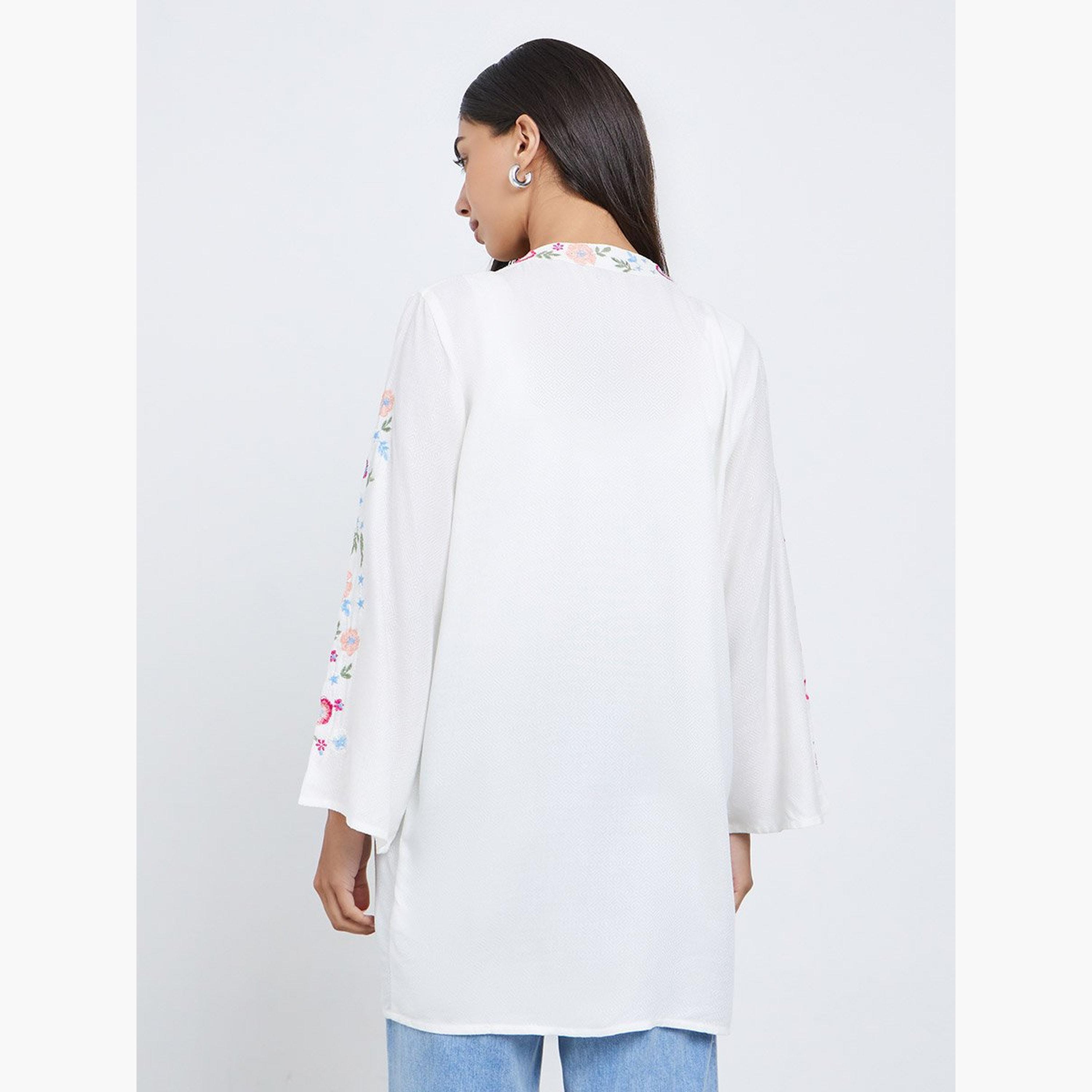 Styli Off White Regular Fit Embroidered Kimono-women-clothing-cardigansandjumpers-cardigans-image-4