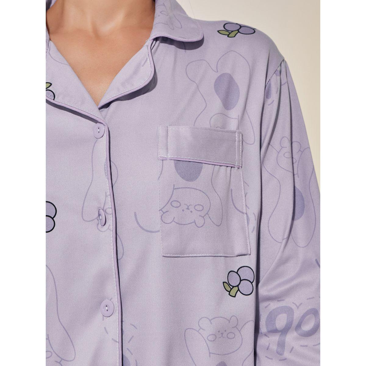 طقم بيجاما من بنطال وبلوزة بأكمام طويلة-women-clothing-nightwear-pyjamas-longsets-image-3