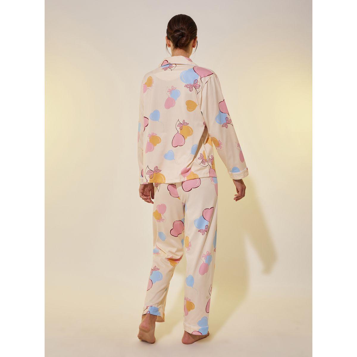 Styli All Over Print Long Sleeve Shirt and Pyjama Set-women-clothing-nightwear-pyjamas-longsets-image-5