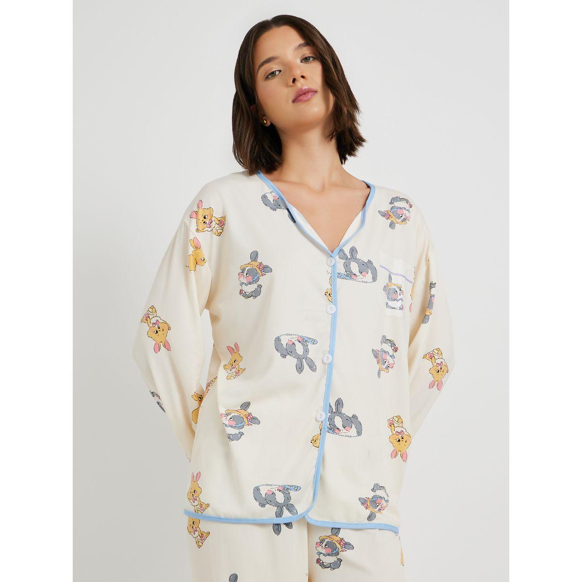 طقم بيجاما من بنطال وبلوزة بأكمام طويلة-women-clothing-nightwear-pyjamas-longsets-image-2