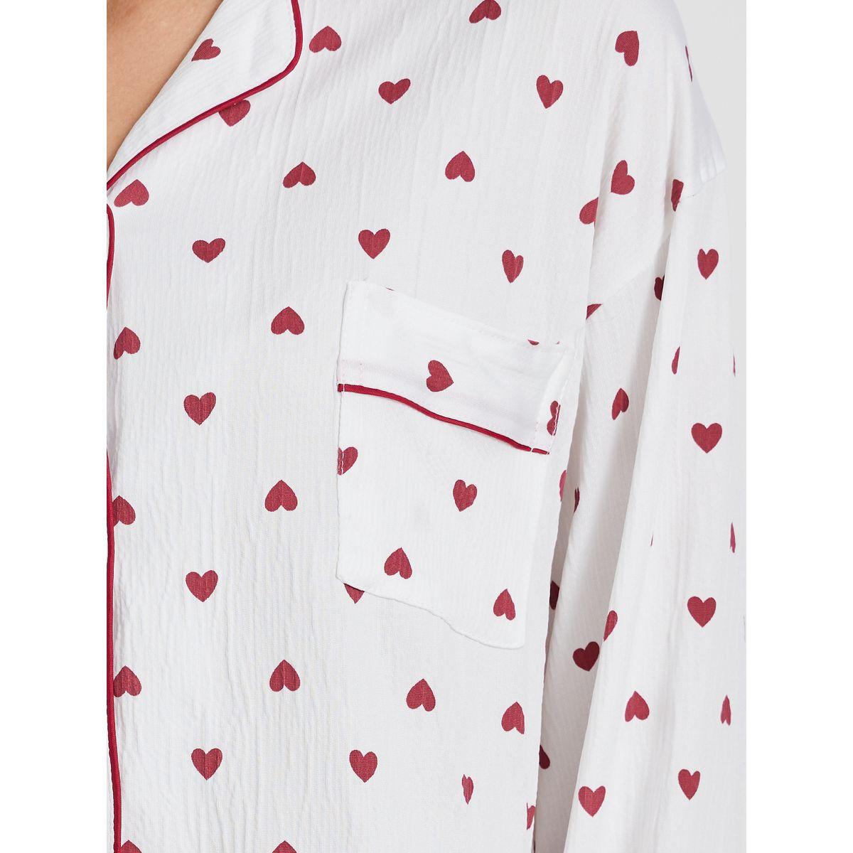 Styli Heart Printed Long Sleeve Shirt and Pyjama Set-women-clothing-nightwear-pyjamas-longsets-image-3