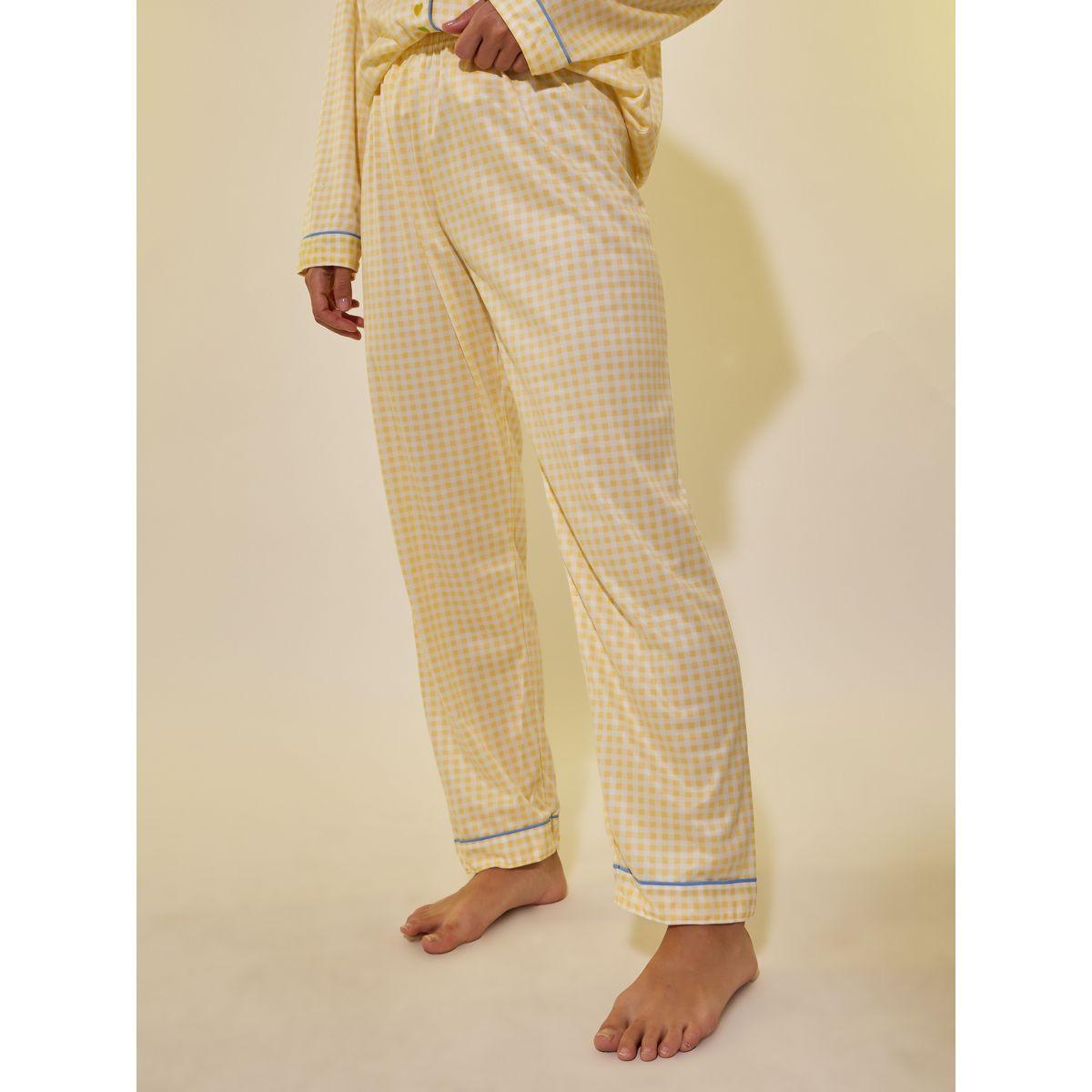 Styli Checked Long Sleeve Shirt and Pyjama Set-women-clothing-nightwear-pyjamas-longsets-image-4