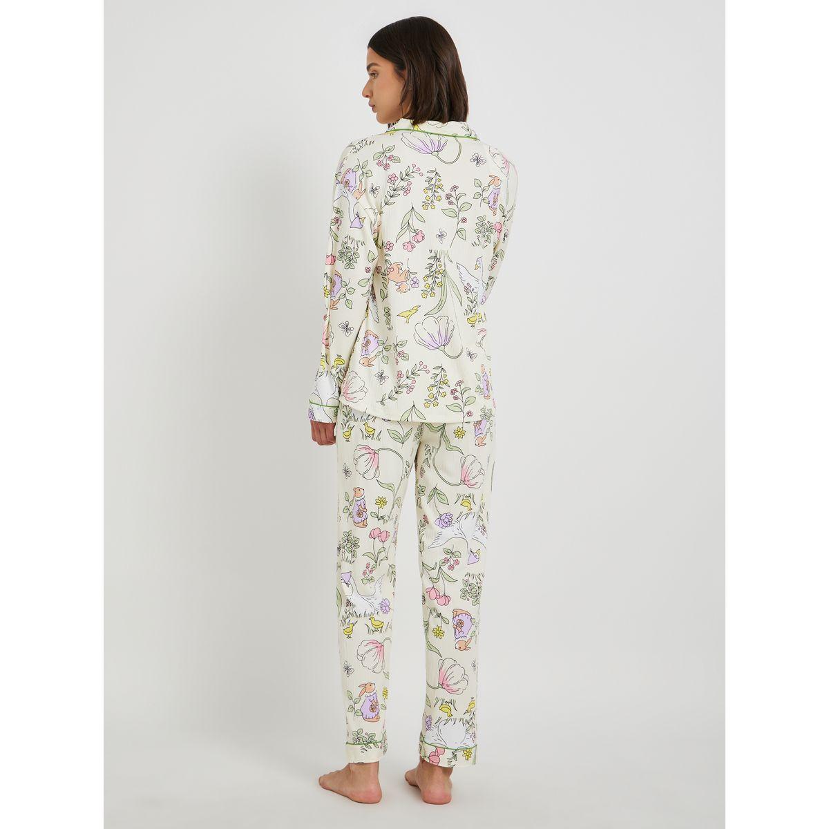 Styli Floral Print Long Sleeve Shirt and Pyjama Set-women-clothing-nightwear-pyjamas-longsets-image-4