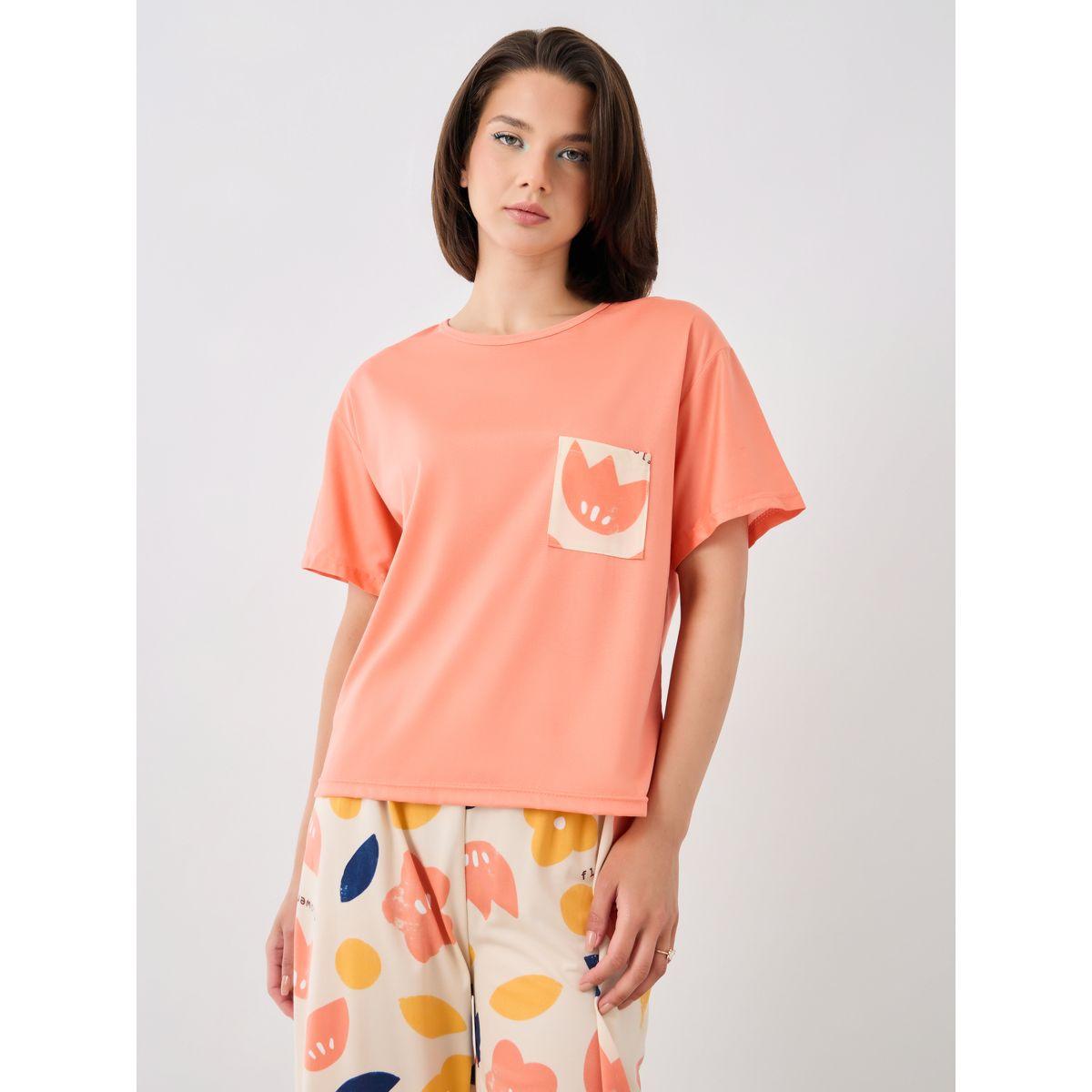 Styli Floral Printed Short Sleeve T-Shirt and Shorts Sets-women-clothing-nightwear-pyjamas-shortsets-image-3