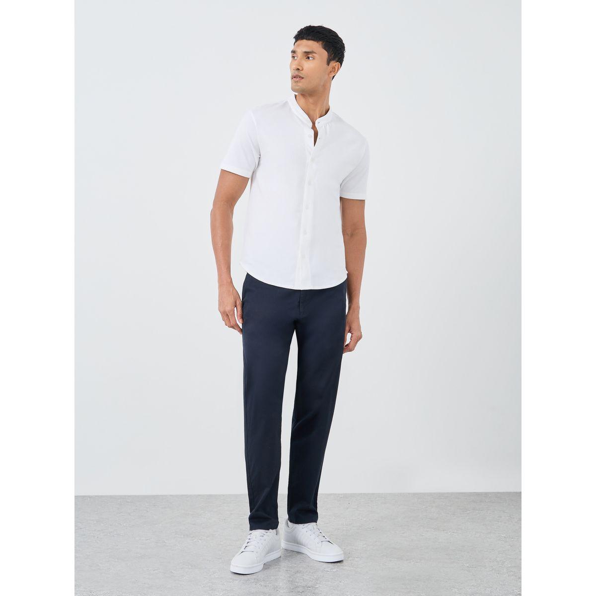 قميص بقصة عادية وأكمام قصيرة-men-clothing-shirts-image-2