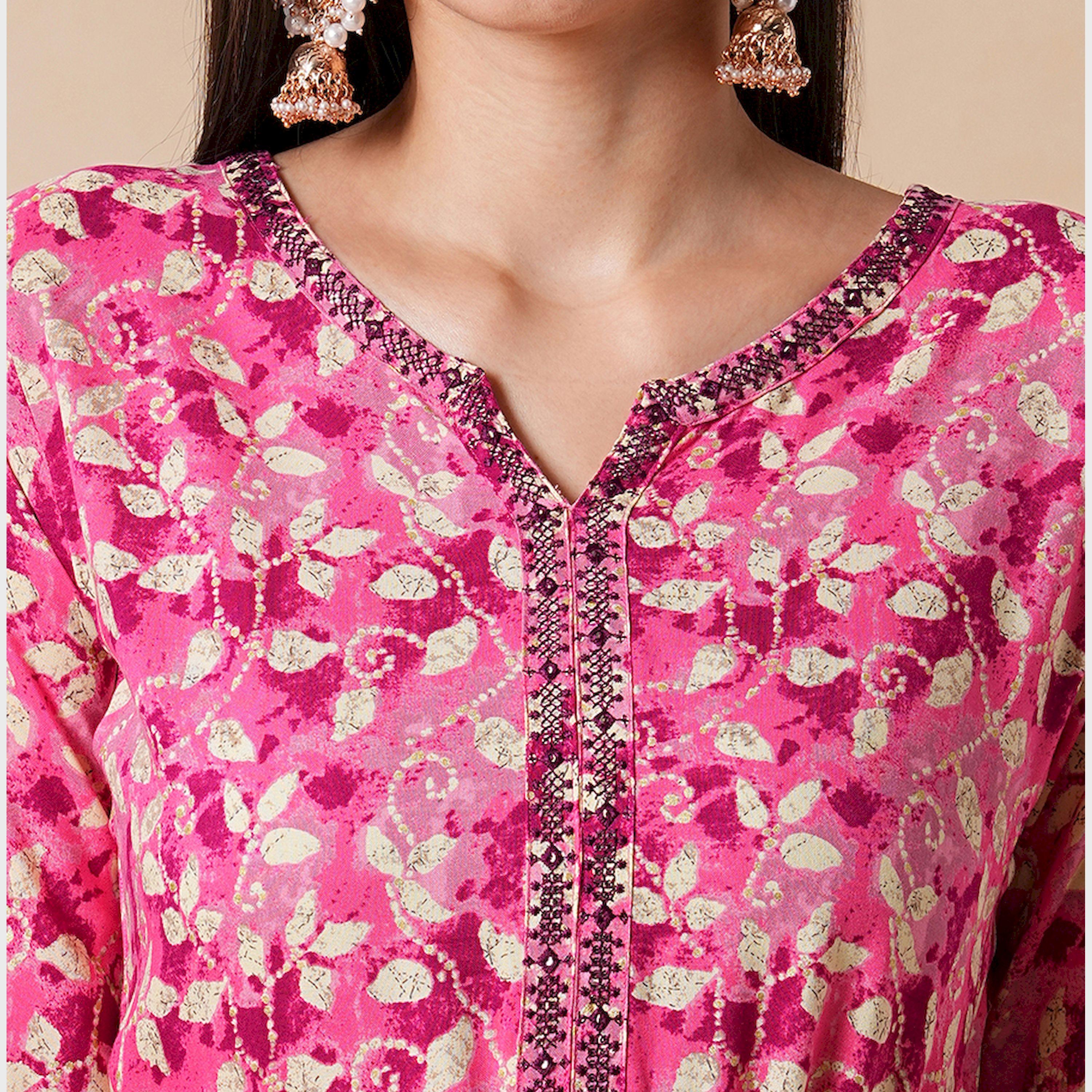 غلوبوس × ستايلي - فستان ميدي مطرز بفتحة أمامية وفتحة رقبة على شكل حرف A مع حزام-women-clothing-dresses-image-4