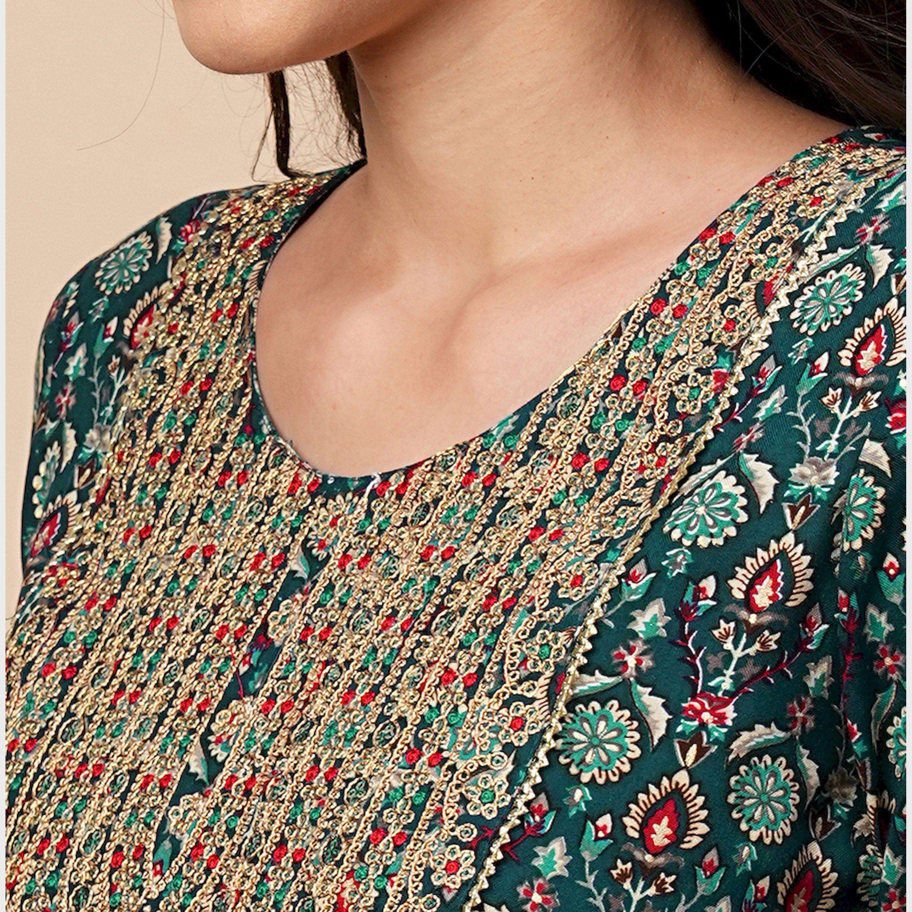 Globus X Styli All-Over Print Embroidered A-Line Tiered Midi Dress-women-clothing-dresses-image-4