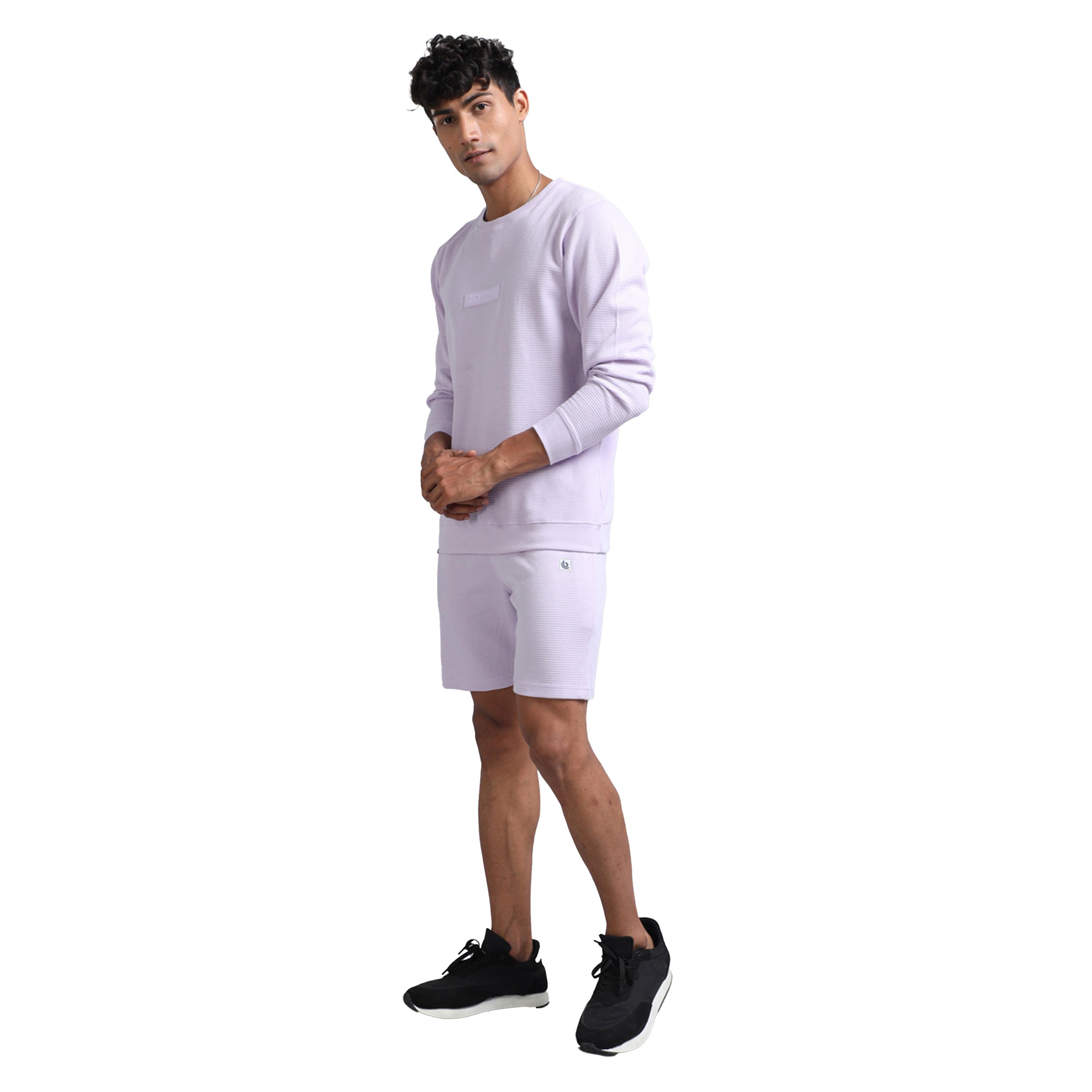 بوشيرت × ستايلي-  تي شيرت ذو رقبة دائرية وشورت منسق-men-clothing-coordsets-image-2