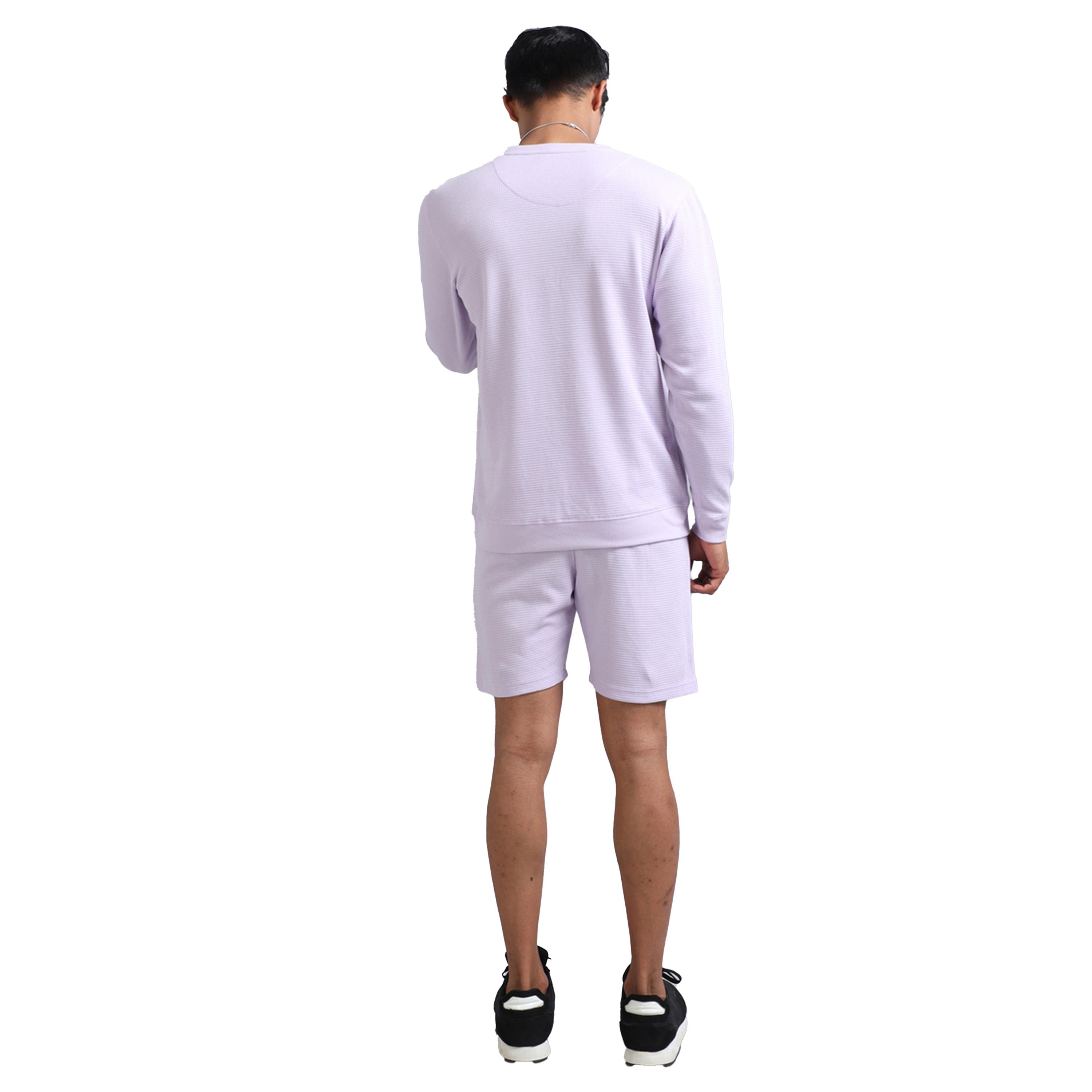 بوشيرت × ستايلي-  تي شيرت ذو رقبة دائرية وشورت منسق-men-clothing-coordsets-image-3