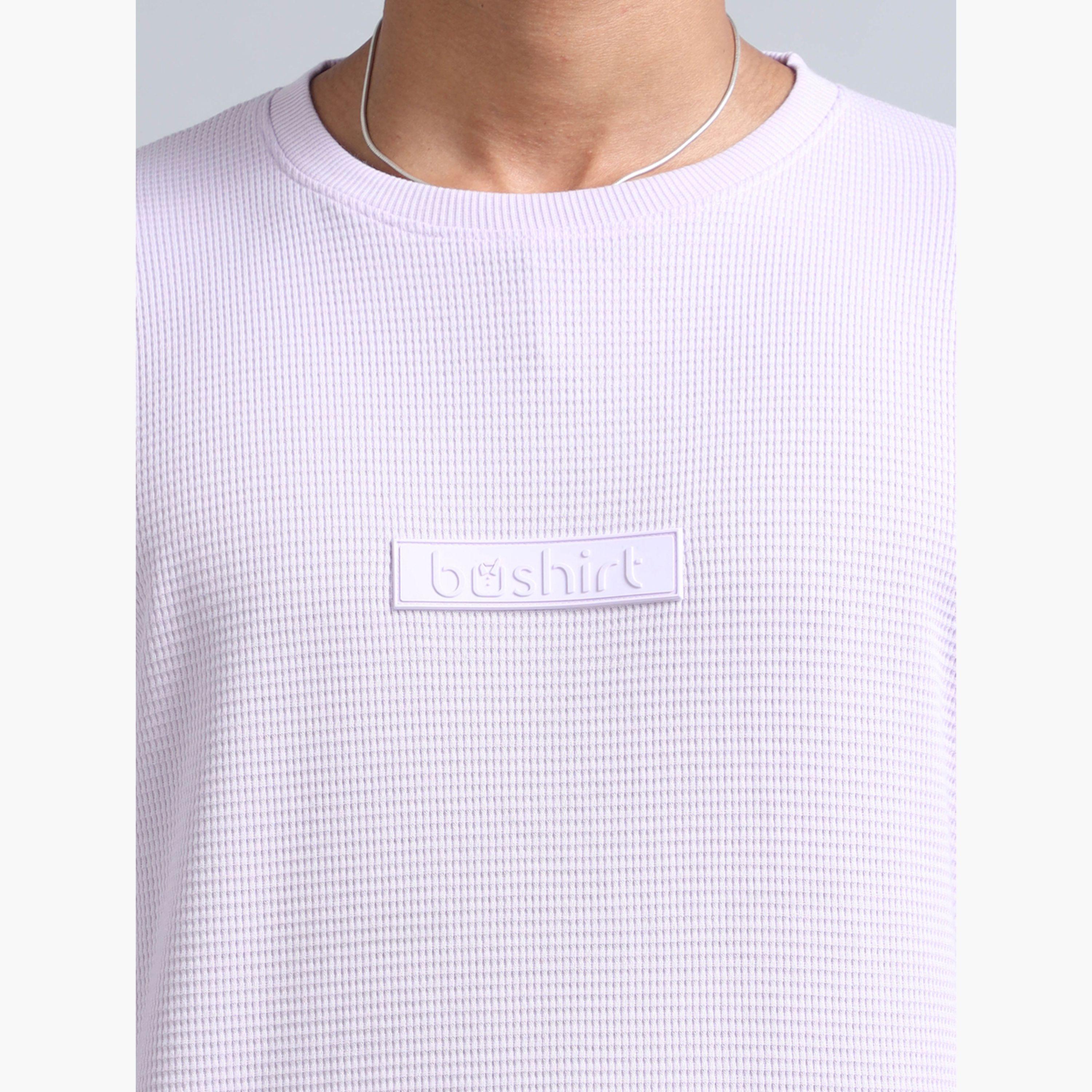 Bushirt X Styli Textured Round Neck T-Shirt and Shorts Co-Ords-men-clothing-coordsets-image-4