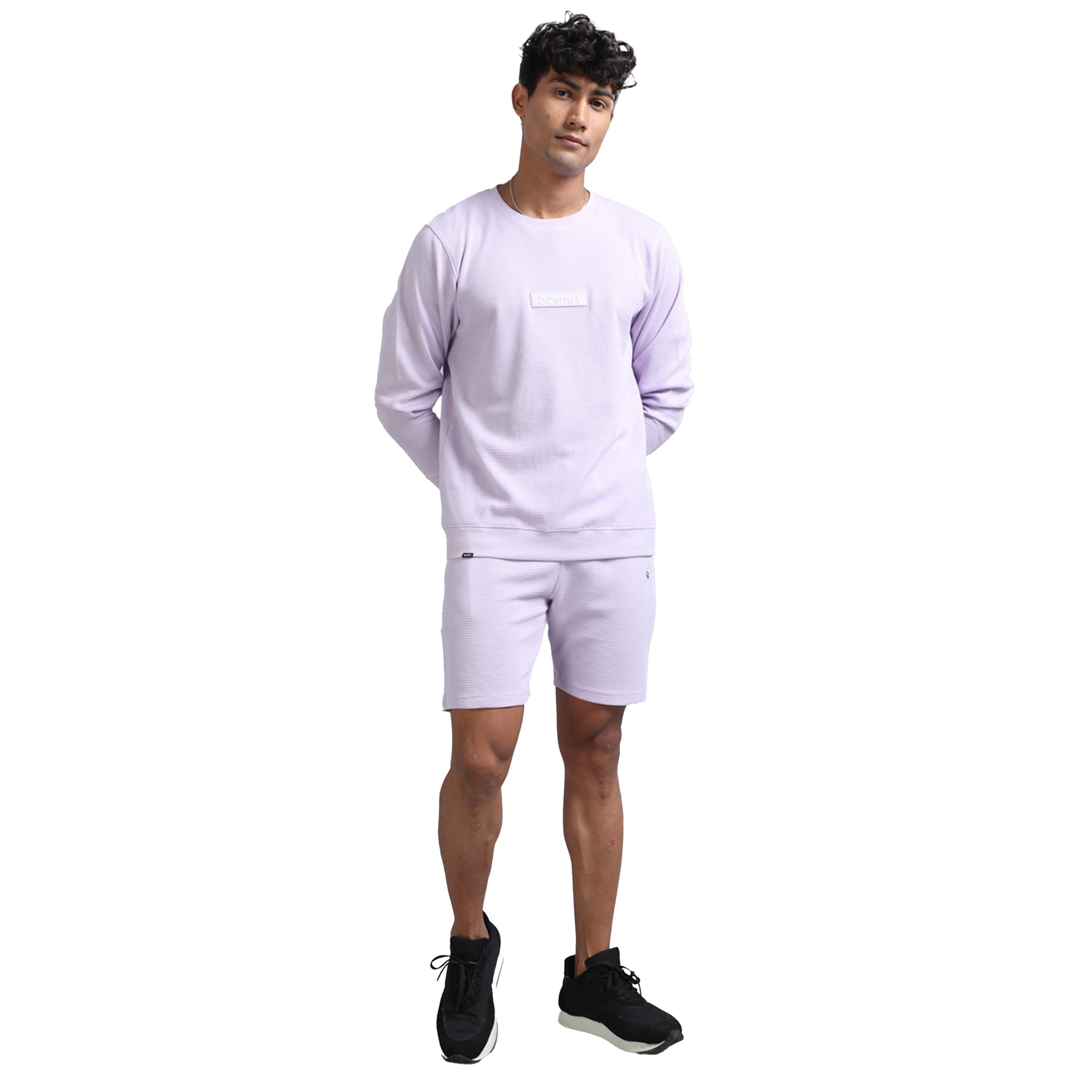 بوشيرت × ستايلي-  تي شيرت ذو رقبة دائرية وشورت منسق-men-clothing-coordsets-image-5