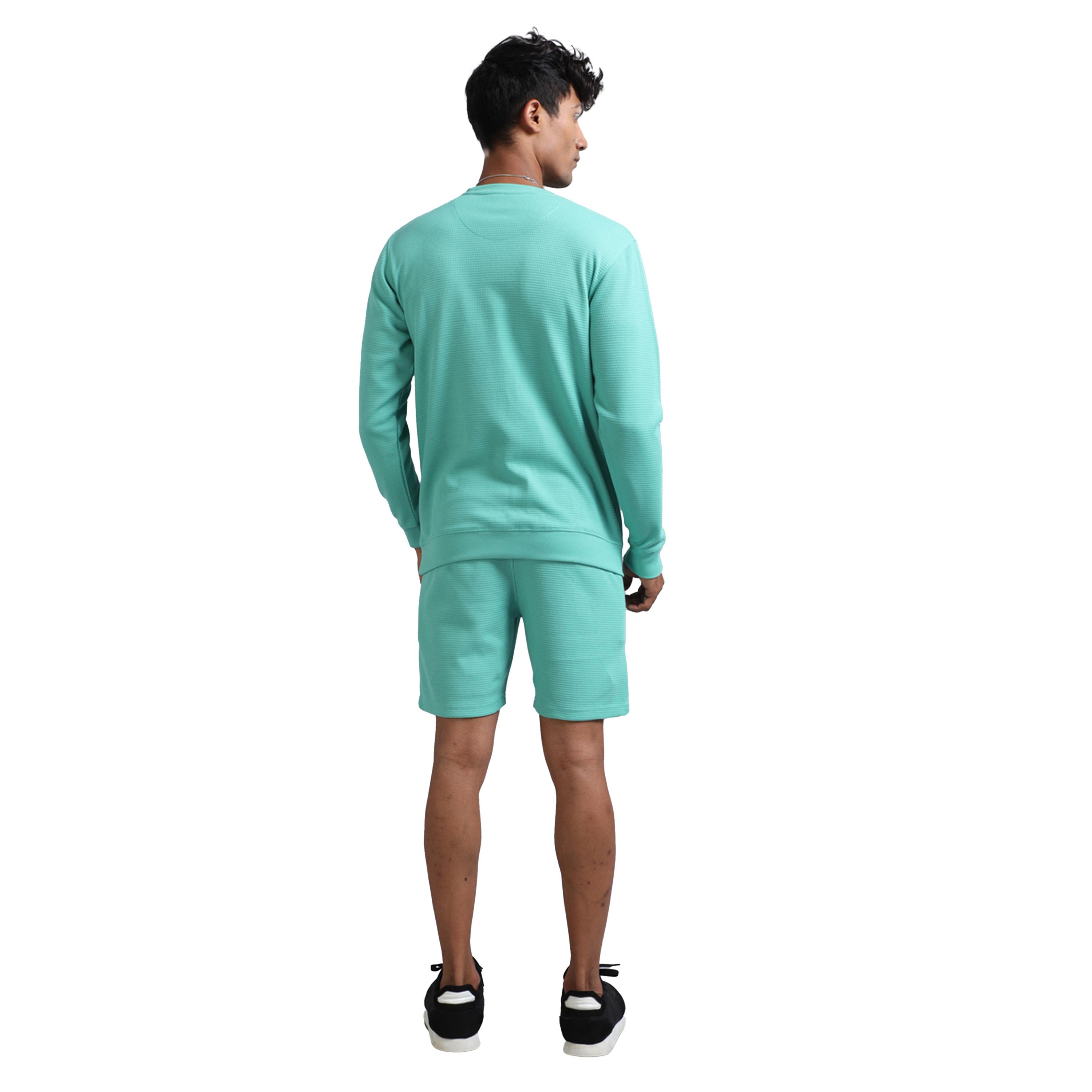 بوشيرت × ستايلي-  تي شيرت ذو رقبة دائرية وشورت منسق-men-clothing-coordsets-image-2