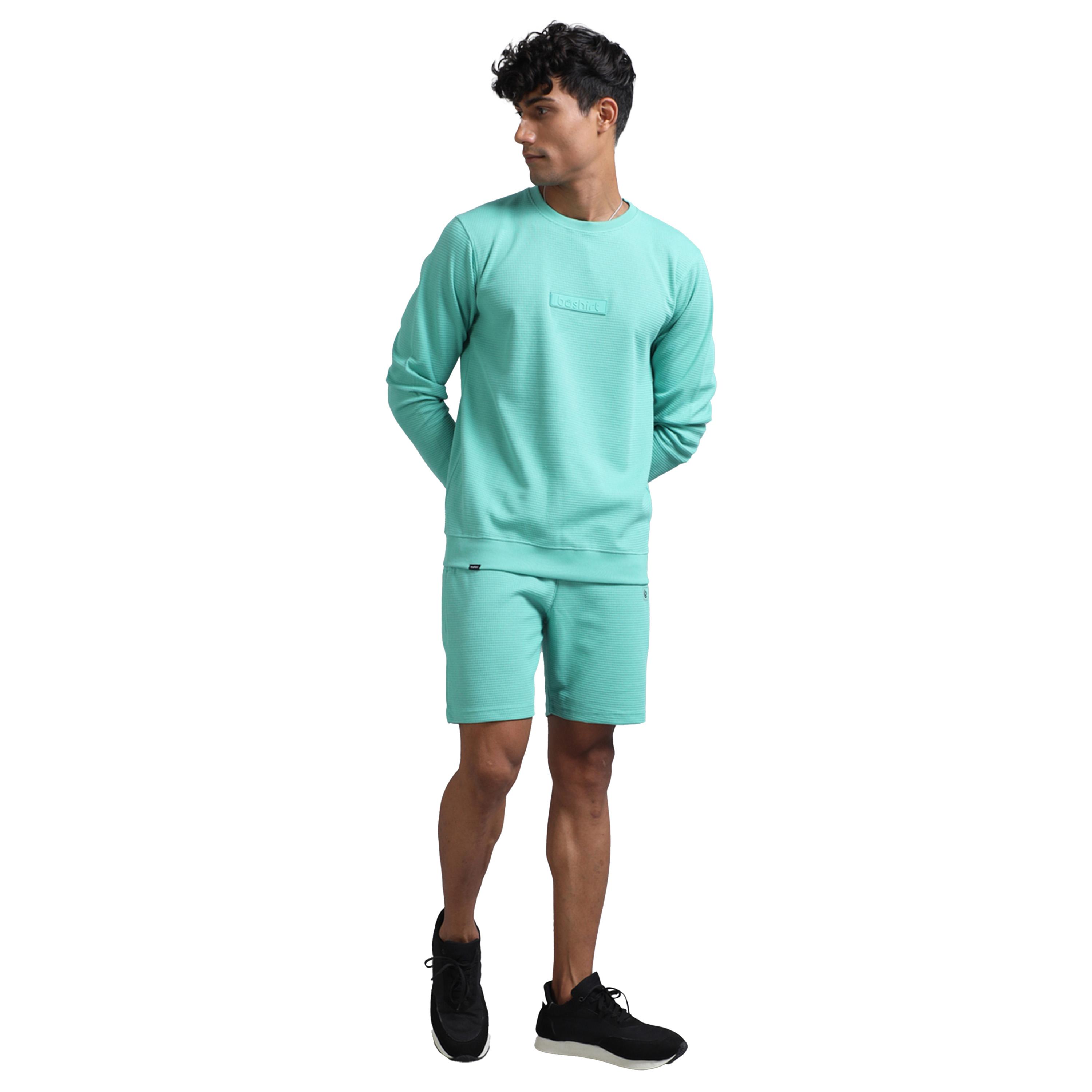 بوشيرت × ستايلي-  تي شيرت ذو رقبة دائرية وشورت منسق-men-clothing-coordsets-image-5