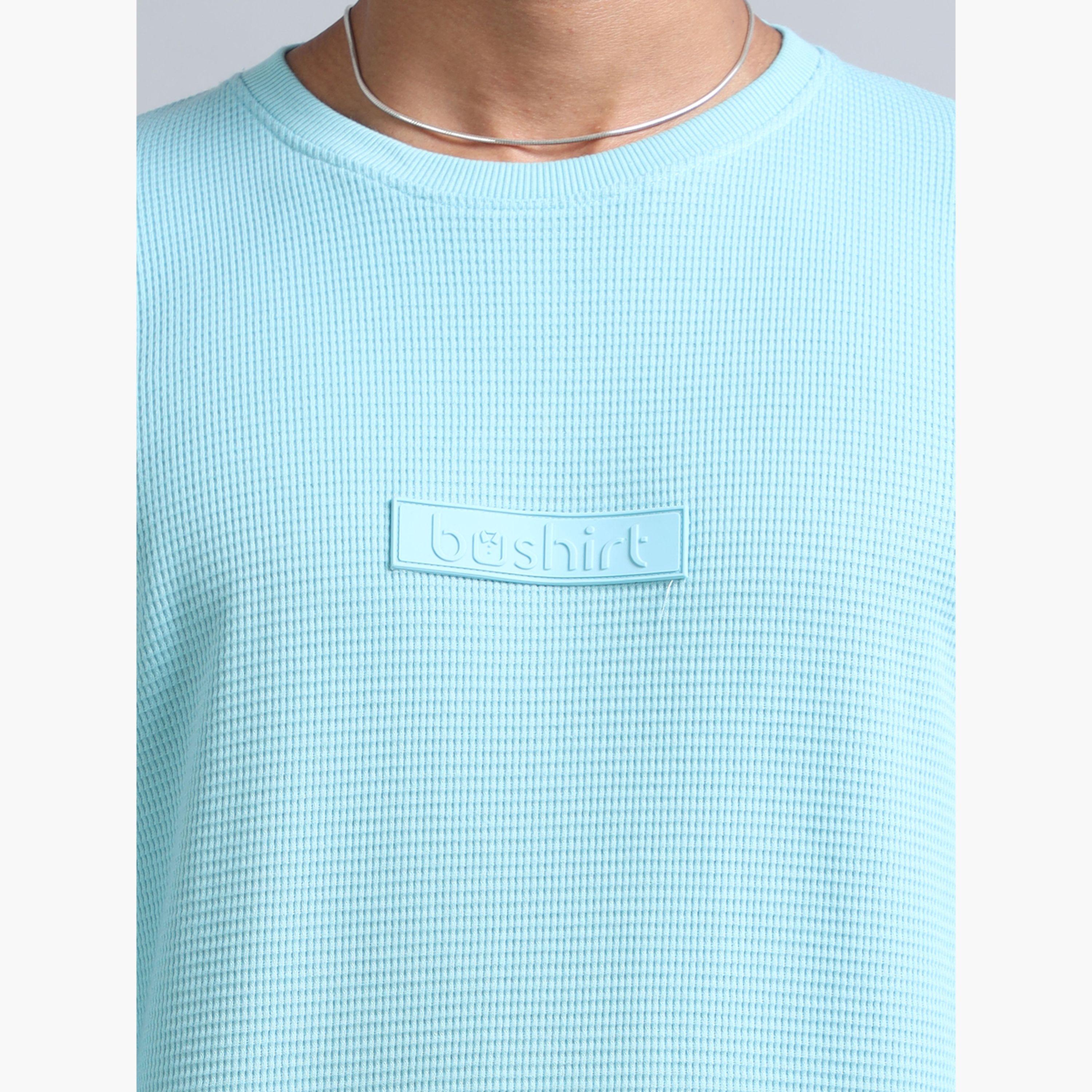 Bushirt X Styli Textured Round Neck T-Shirt and Shorts Co-Ords-men-clothing-coordsets-image-3