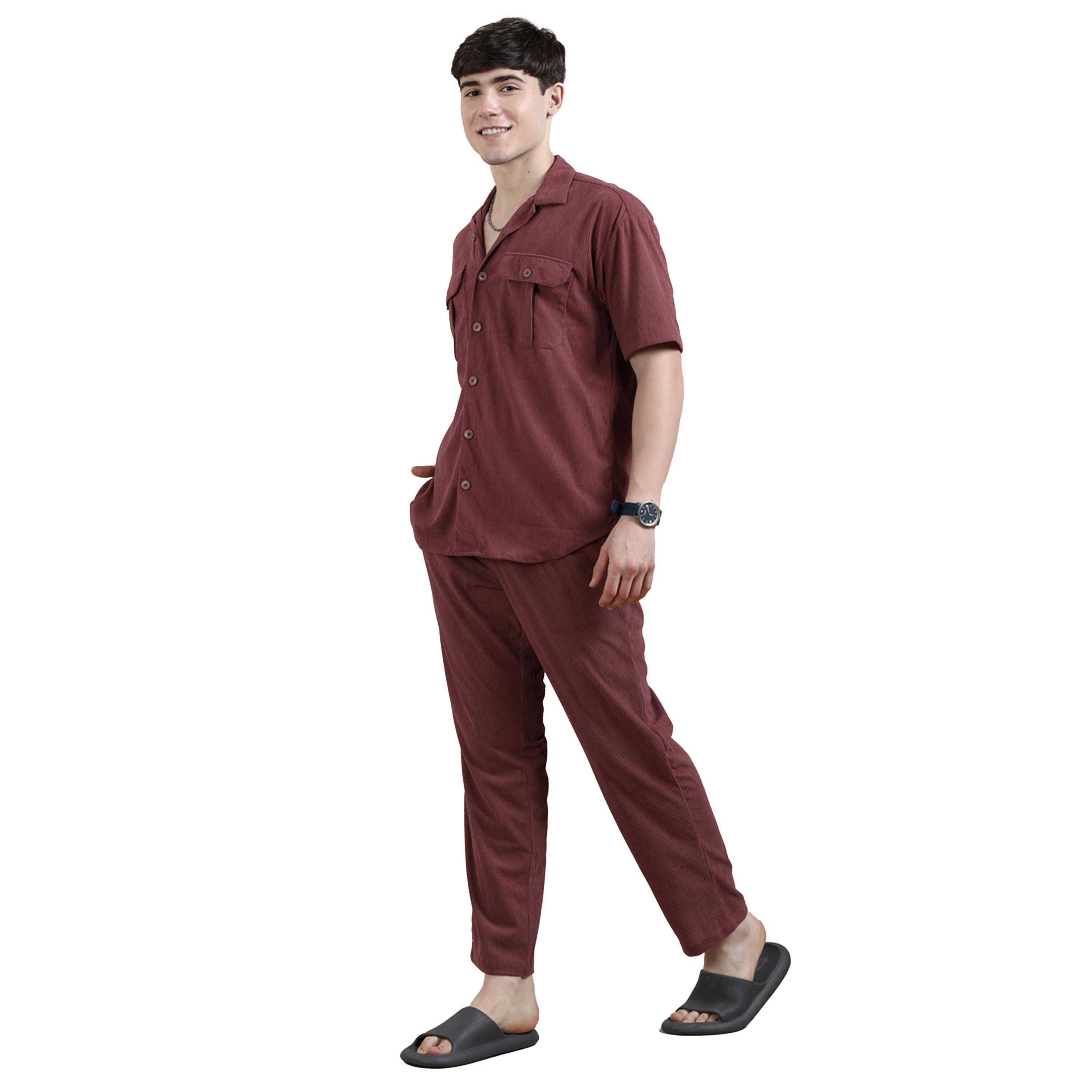 Bushirt X Styli Regular Fit Buttoned Shirt with Pants Co-Ords-men-clothing-coordsets-image-2