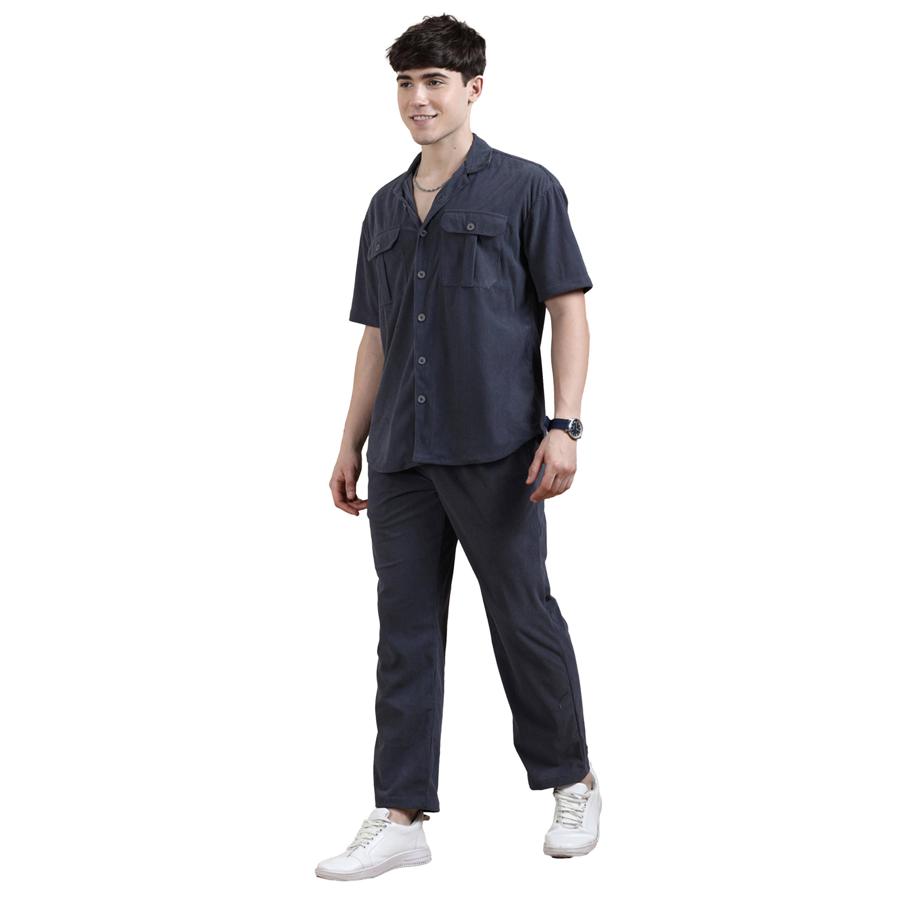 Bushirt X Styli Regular Fit Notch Label Shirt with Pants Co-Ords-men-clothing-coordsets-image-3