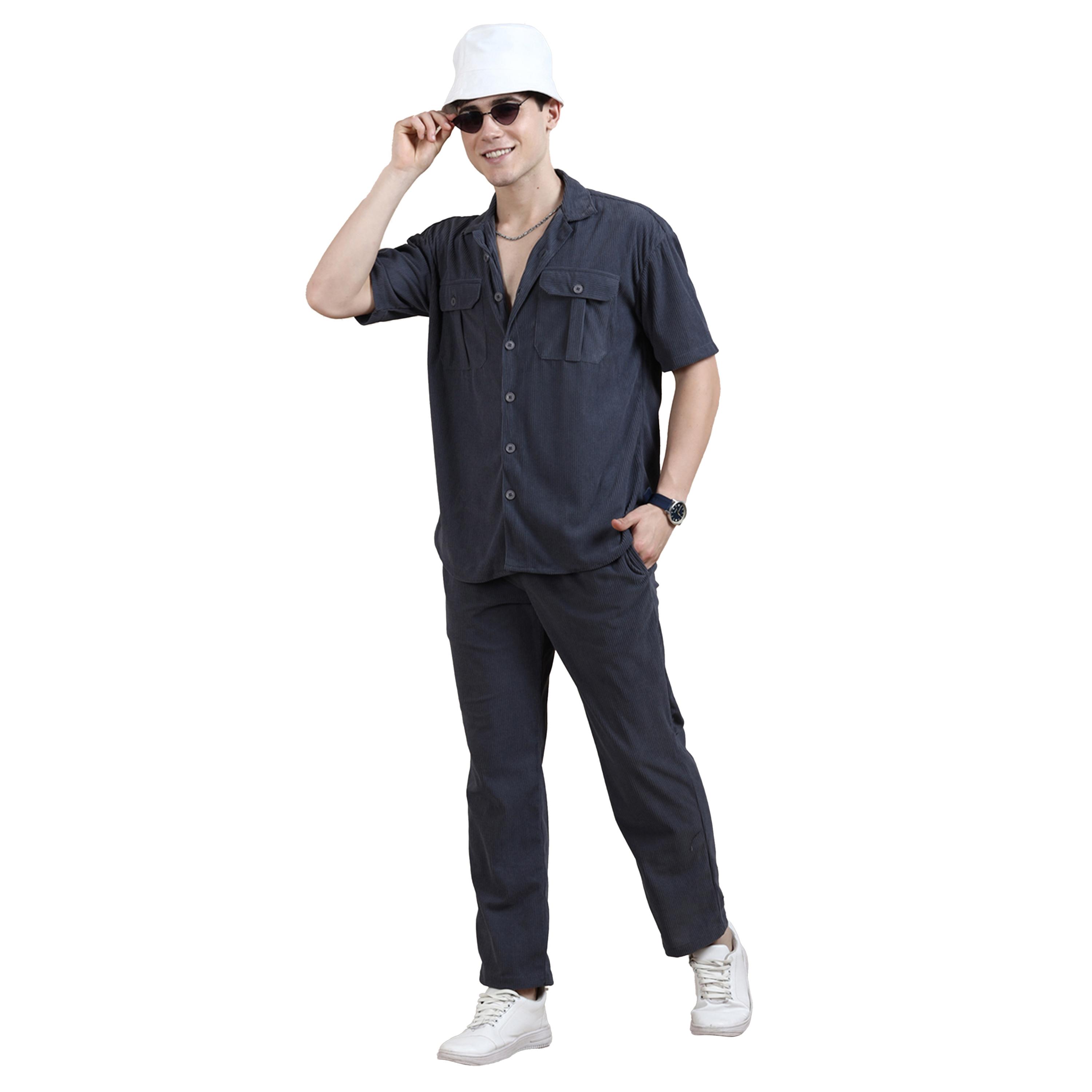 Bushirt X Styli Regular Fit Notch Label Shirt with Pants Co-Ords-men-clothing-coordsets-image-6