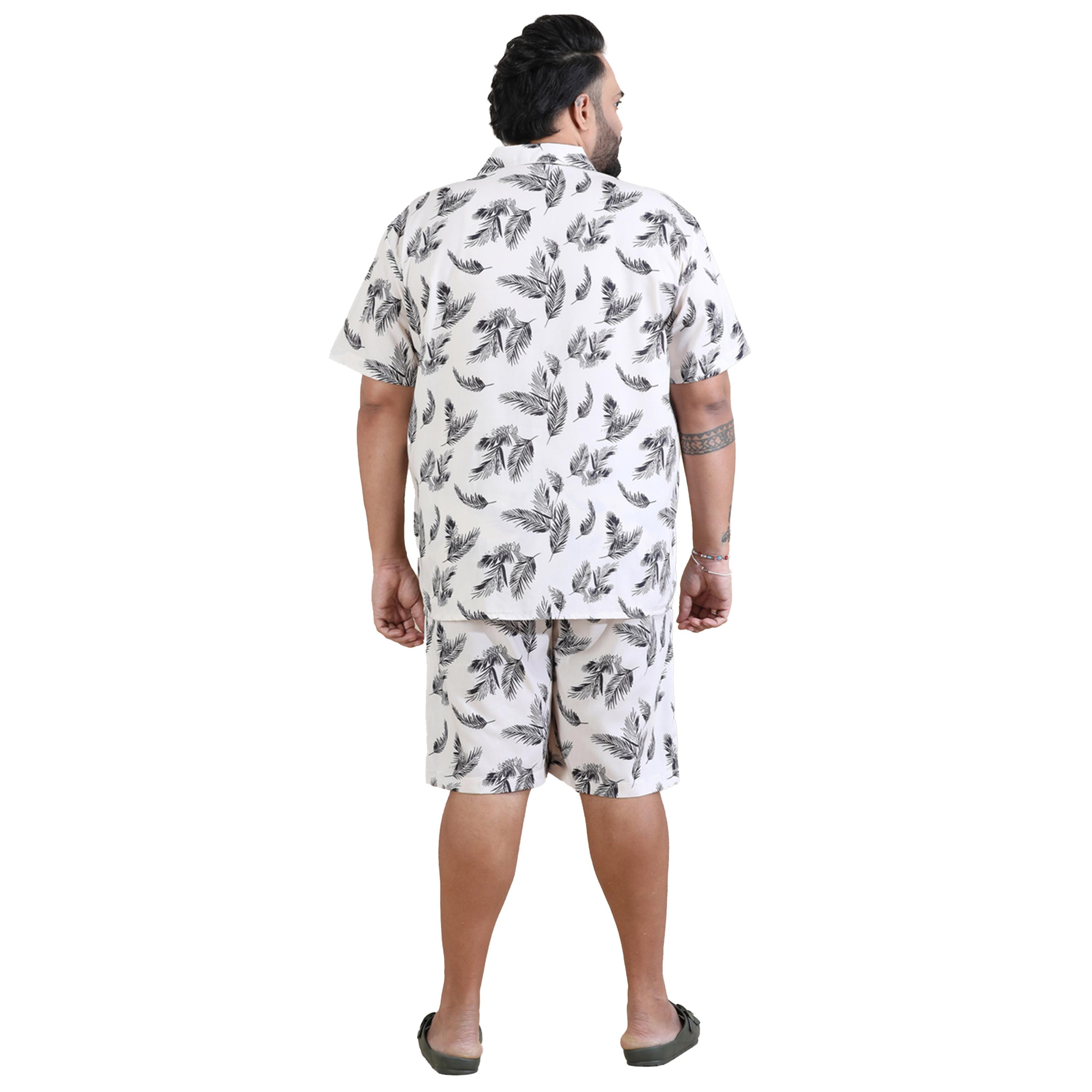 Bushirt X Styli Plus Size Printed Shirt and Shorts Co-Ords-men-clothing-coordsets-image-6