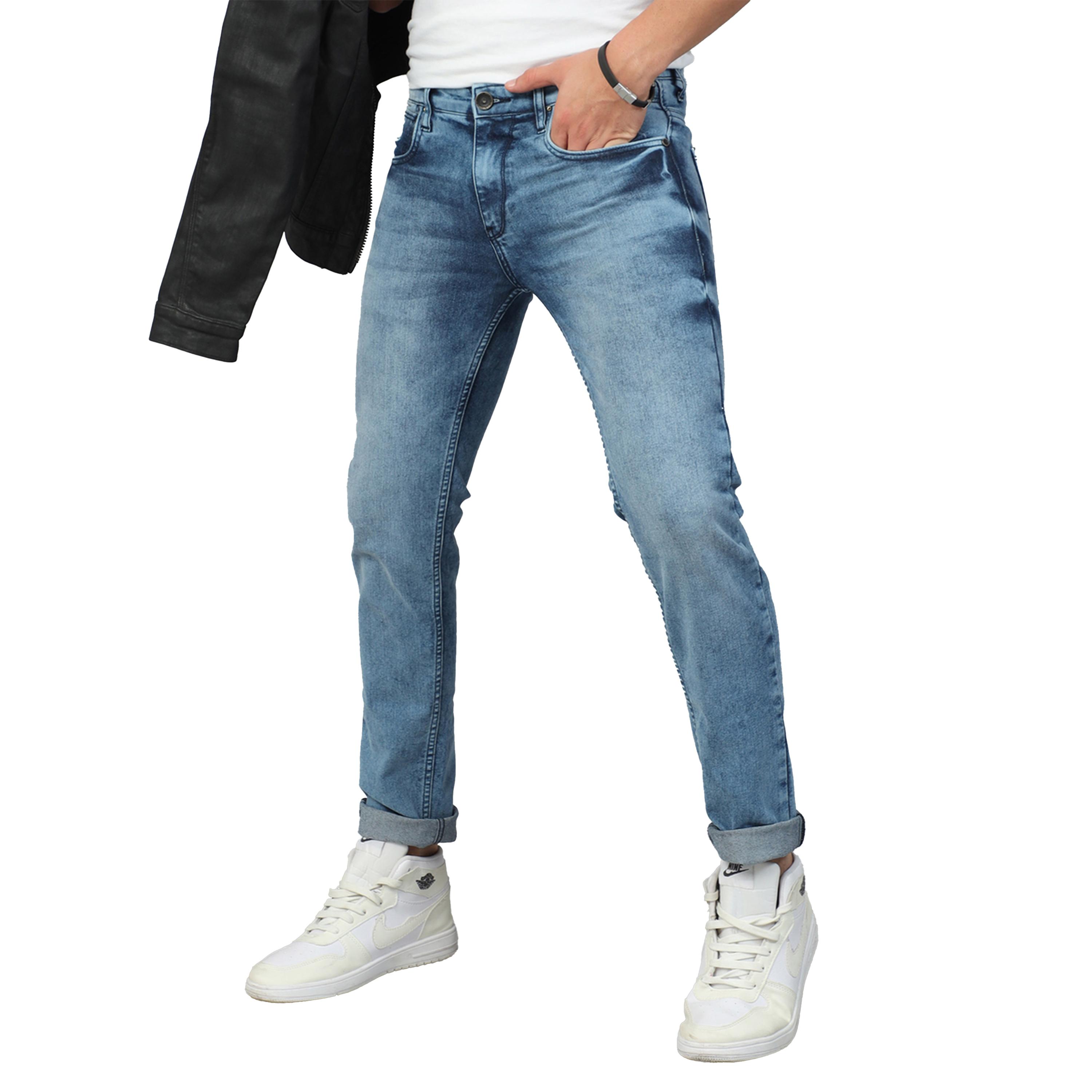 بوشيرت × ستايلي-  بنطال جينز باهت قصّة عادية متوسط ​​الارتفاع-men-clothing-bottoms-jeans-image-6