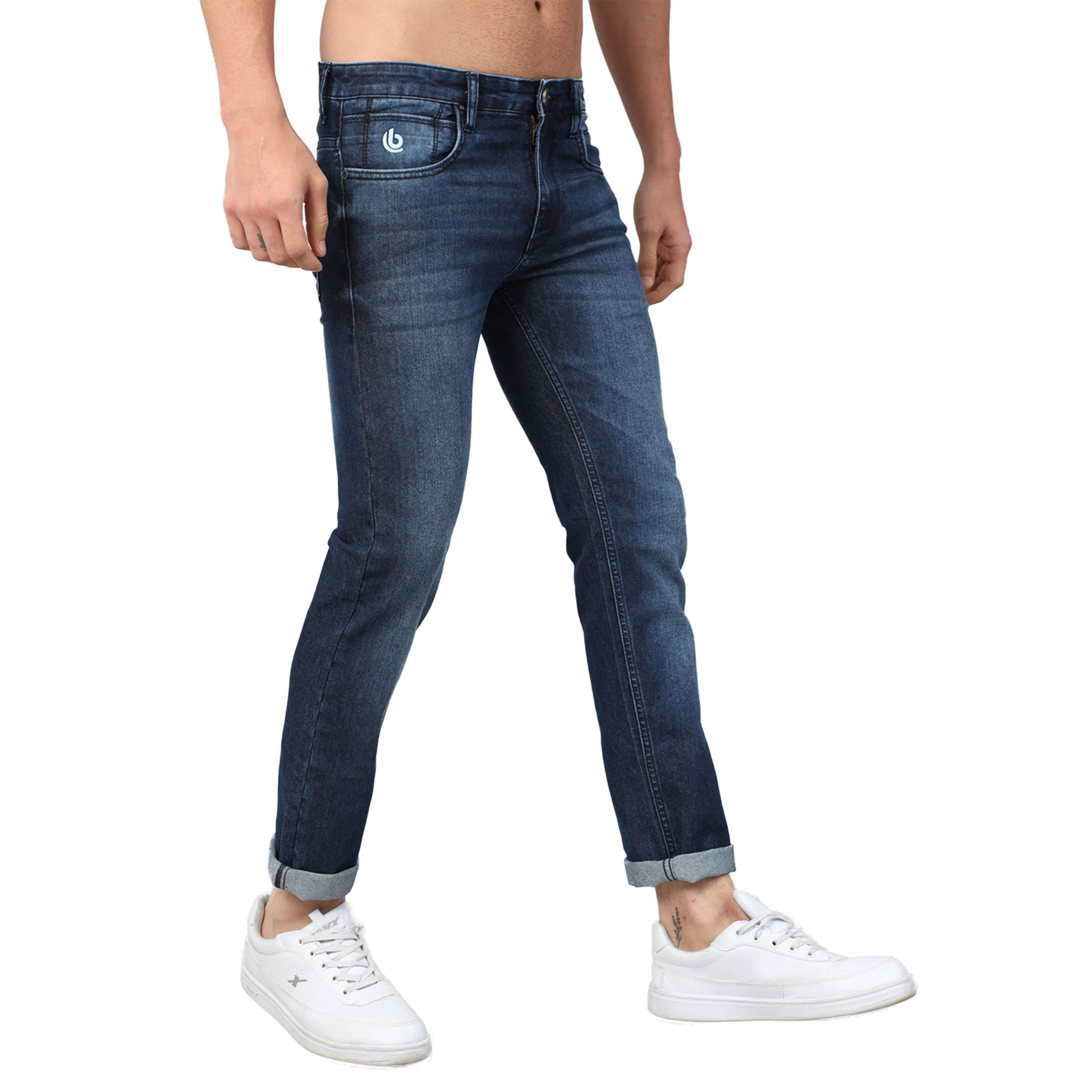 بوشيرت × ستايلي-  بنطال جينز قصّة عادية متوسط ​​الارتفاع-men-clothing-bottoms-jeans-image-1