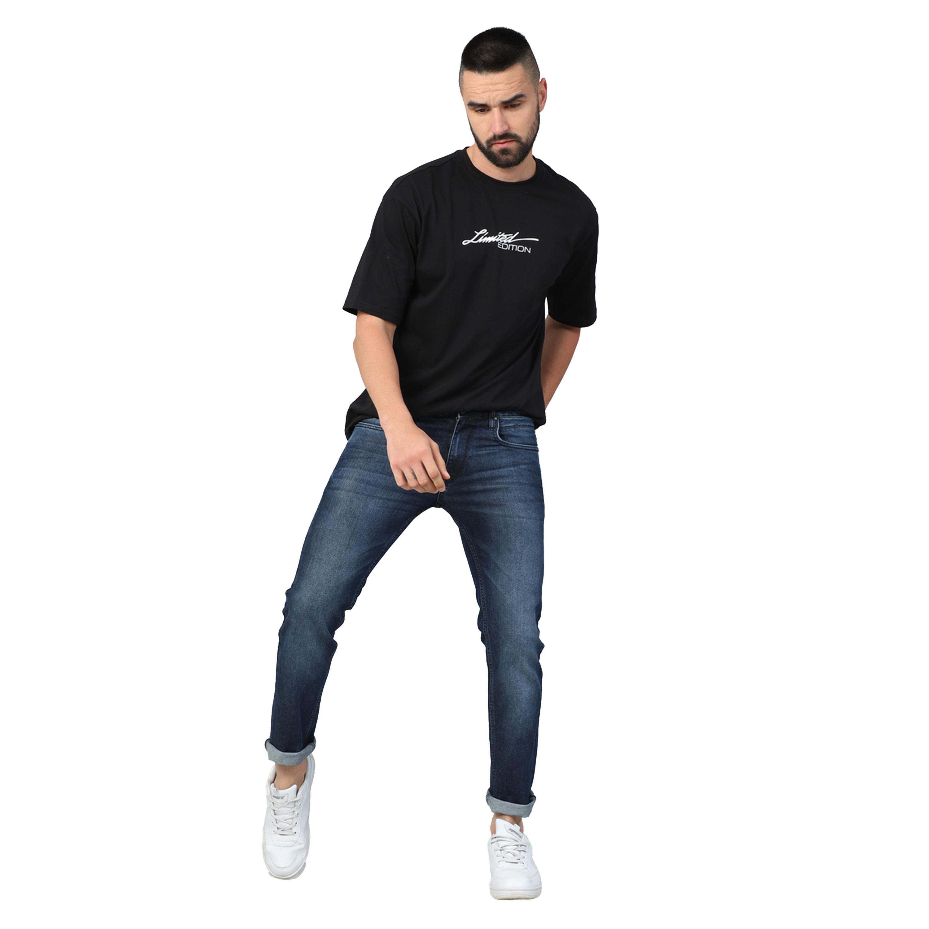 بوشيرت × ستايلي-  بنطال جينز قصّة عادية متوسط ​​الارتفاع-men-clothing-bottoms-jeans-image-2
