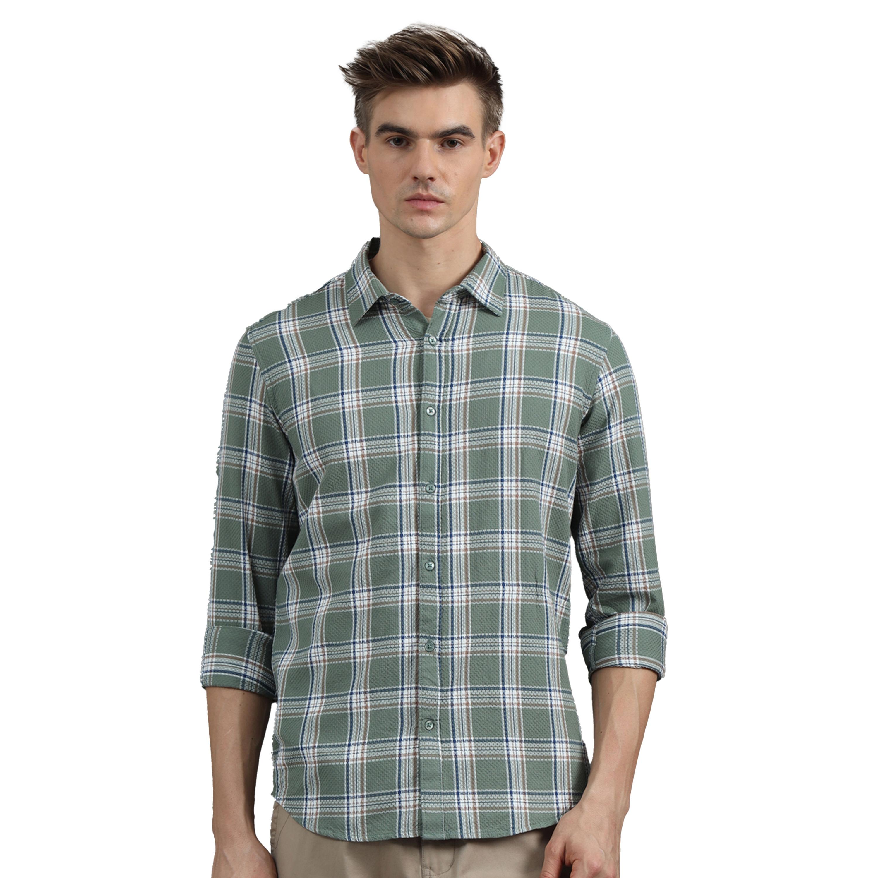 Bushirt X Styli Checked Spread Collar Regular Fit Shirt-men-clothing-shirts-image-2