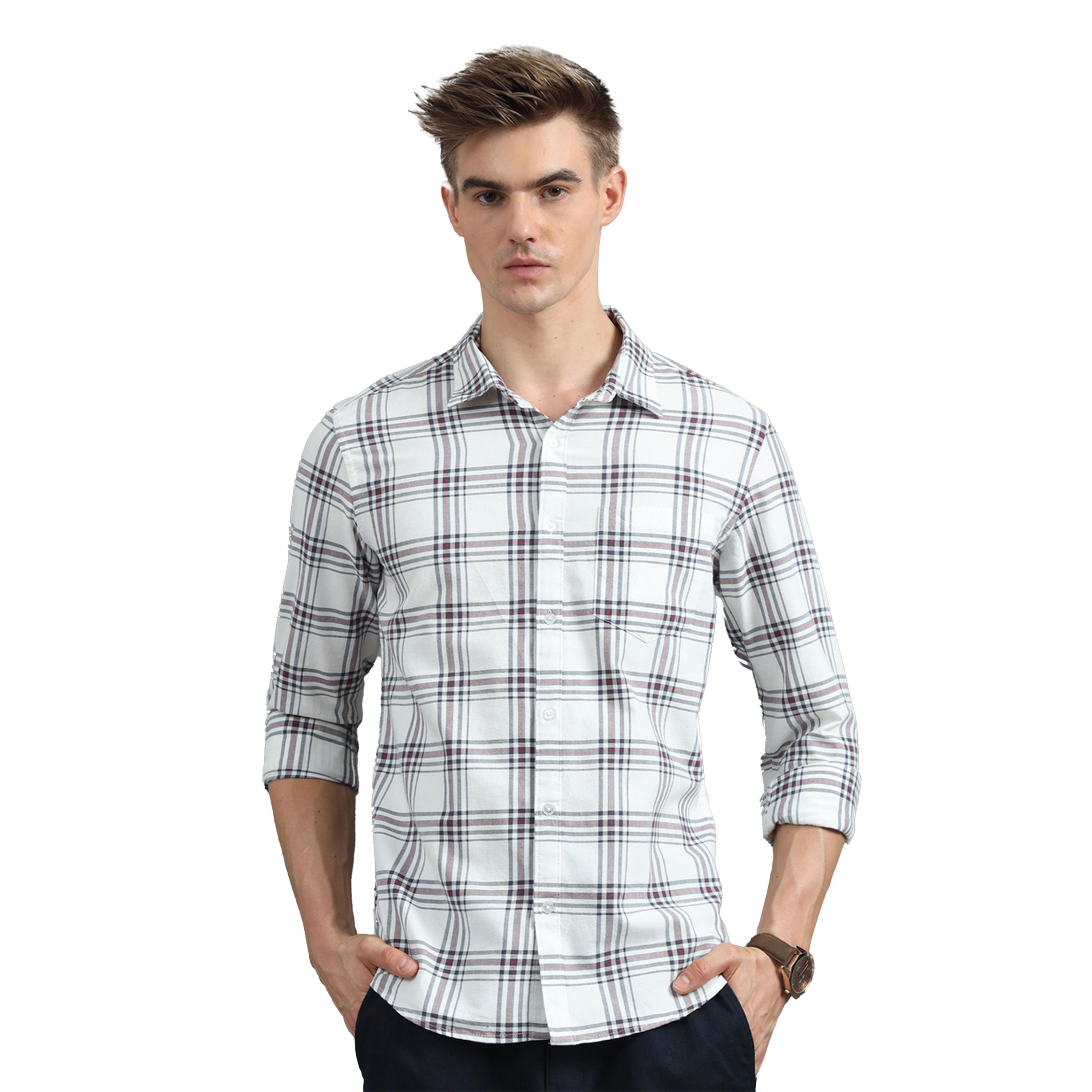 Bushirt X Styli Checked Spread Collar Regular Fit Shirt-men-clothing-shirts-image-2